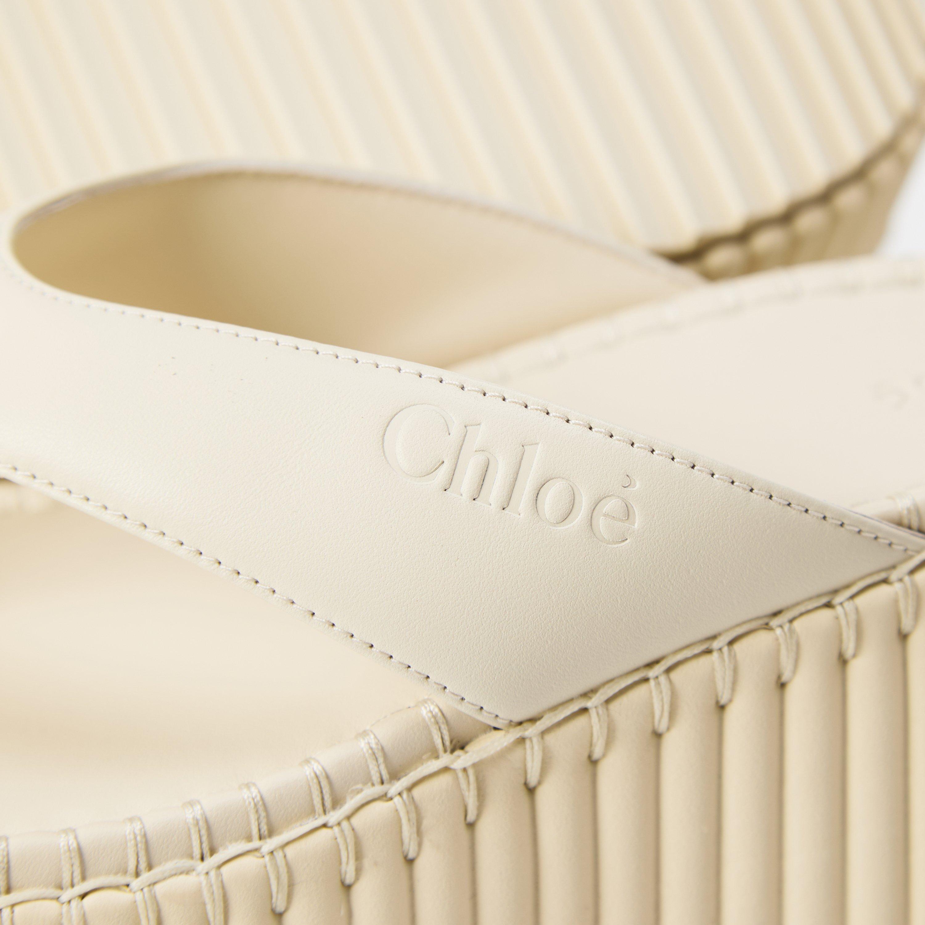 Eggshell - Chloe - Women's Nama Flatform Sandals - 4