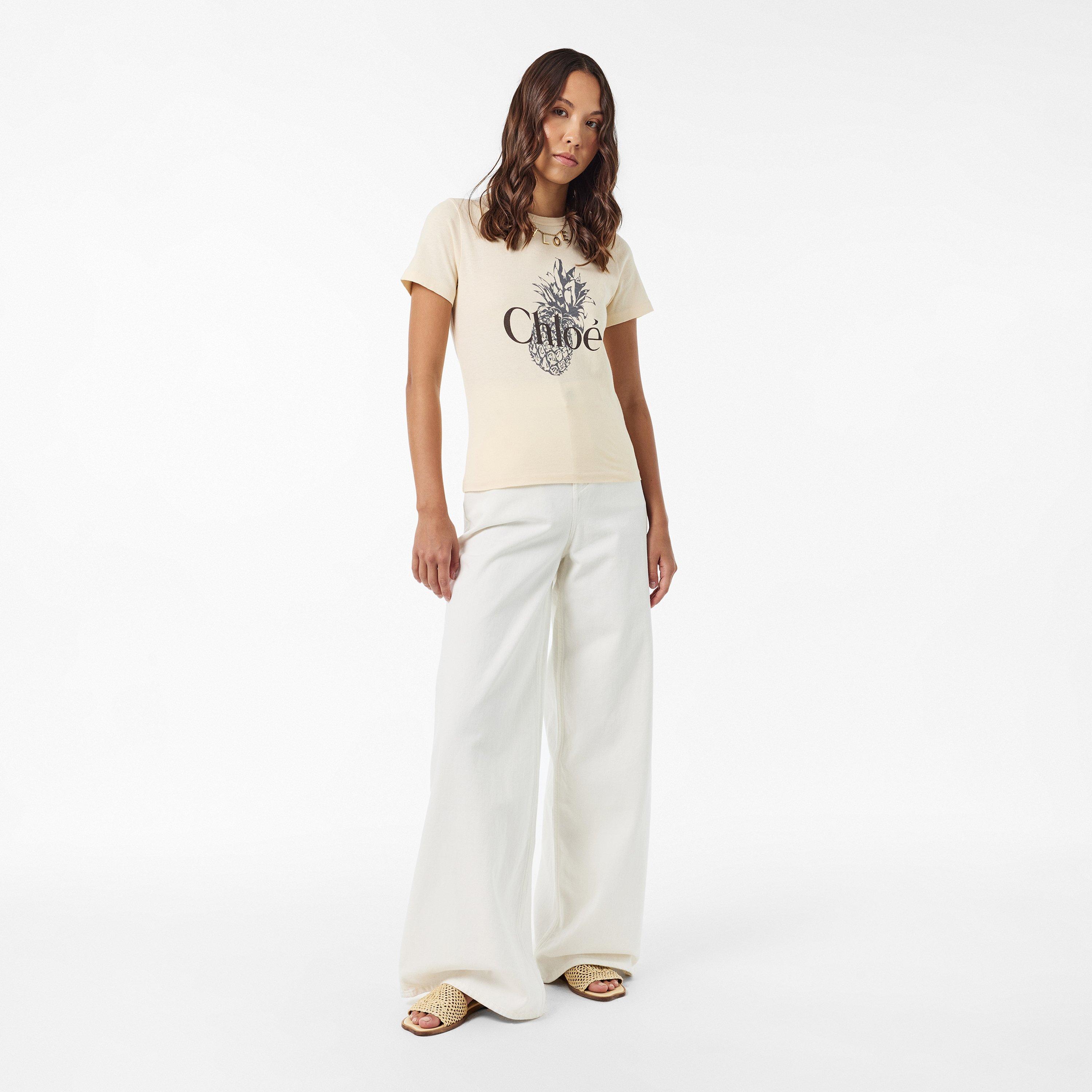 Natural Brown - Chloe - Women's Flower Flat Sandals - 6