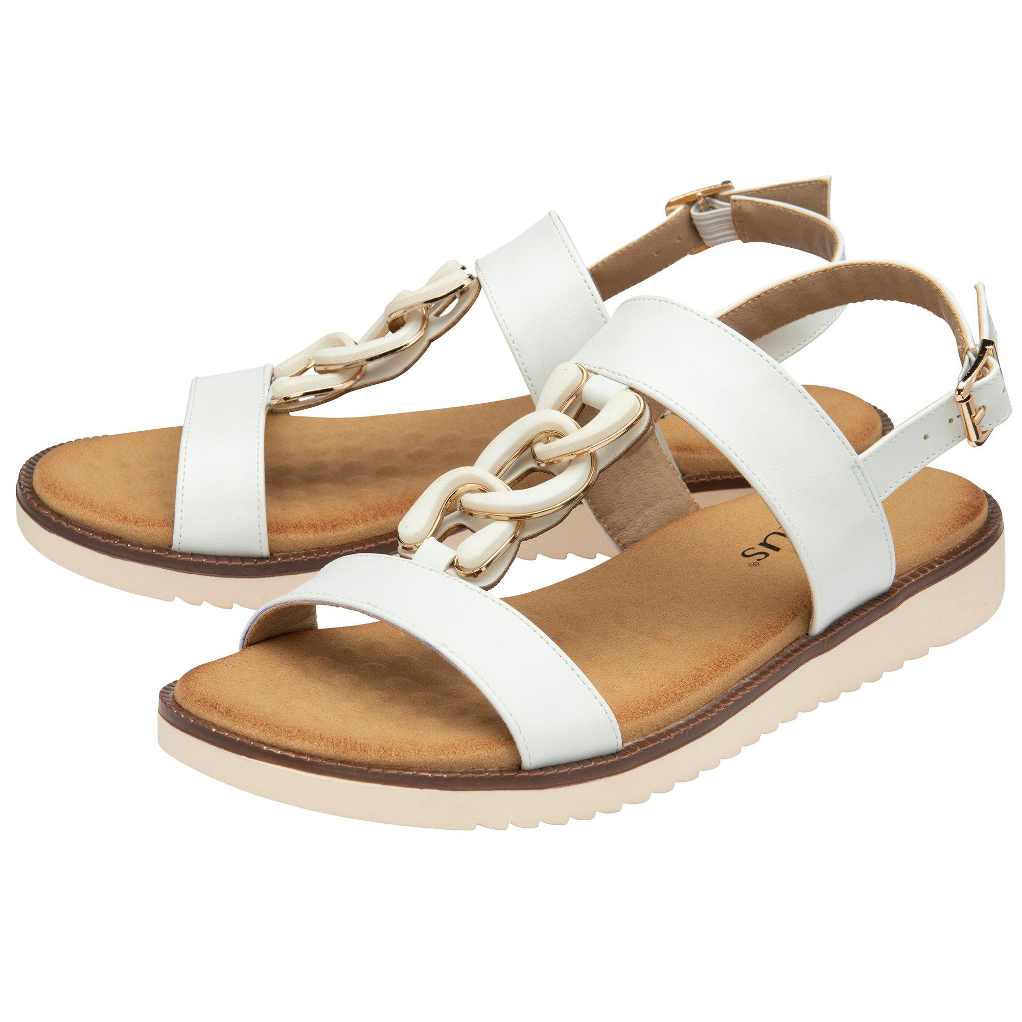 White - Lotus Shoes - Lotus Joana Sandals Ld63 - 2