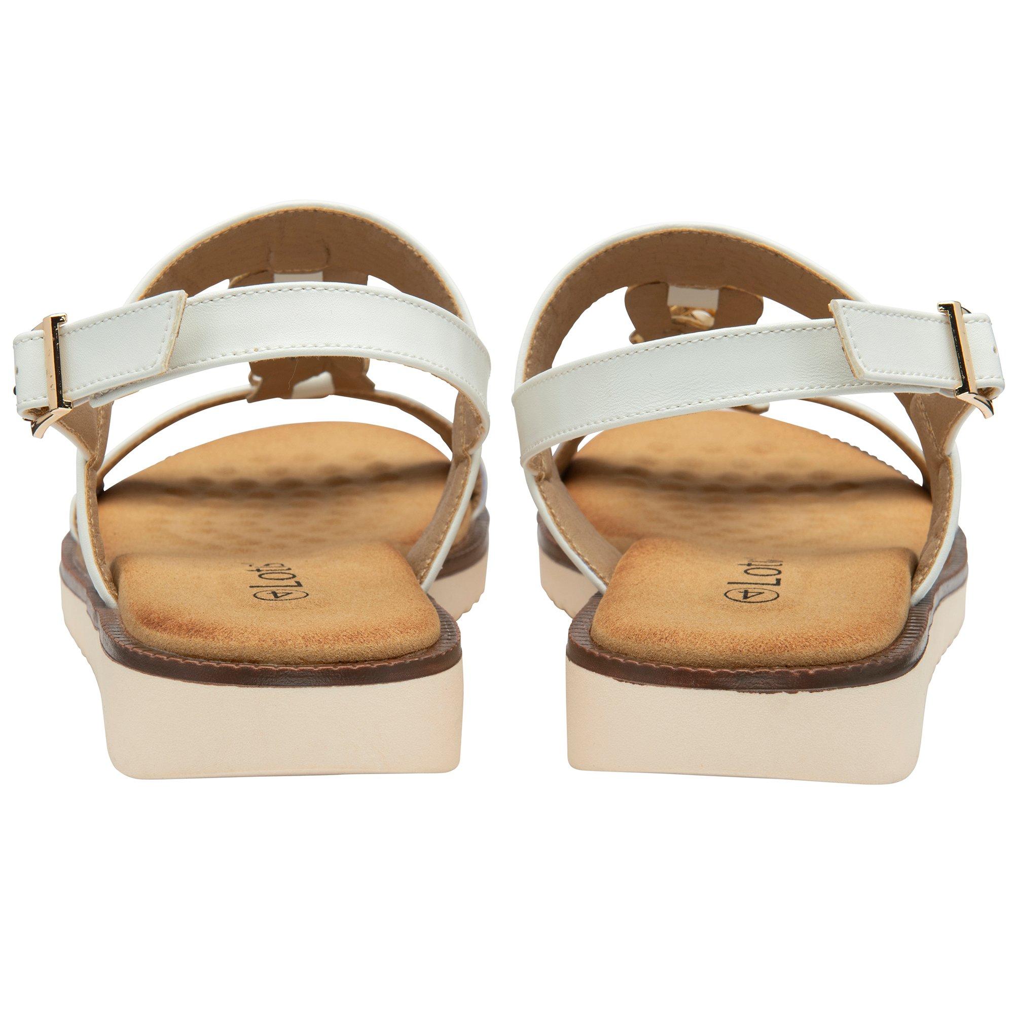 White - Lotus Shoes - Lotus Joana Sandals Ld63 - 3