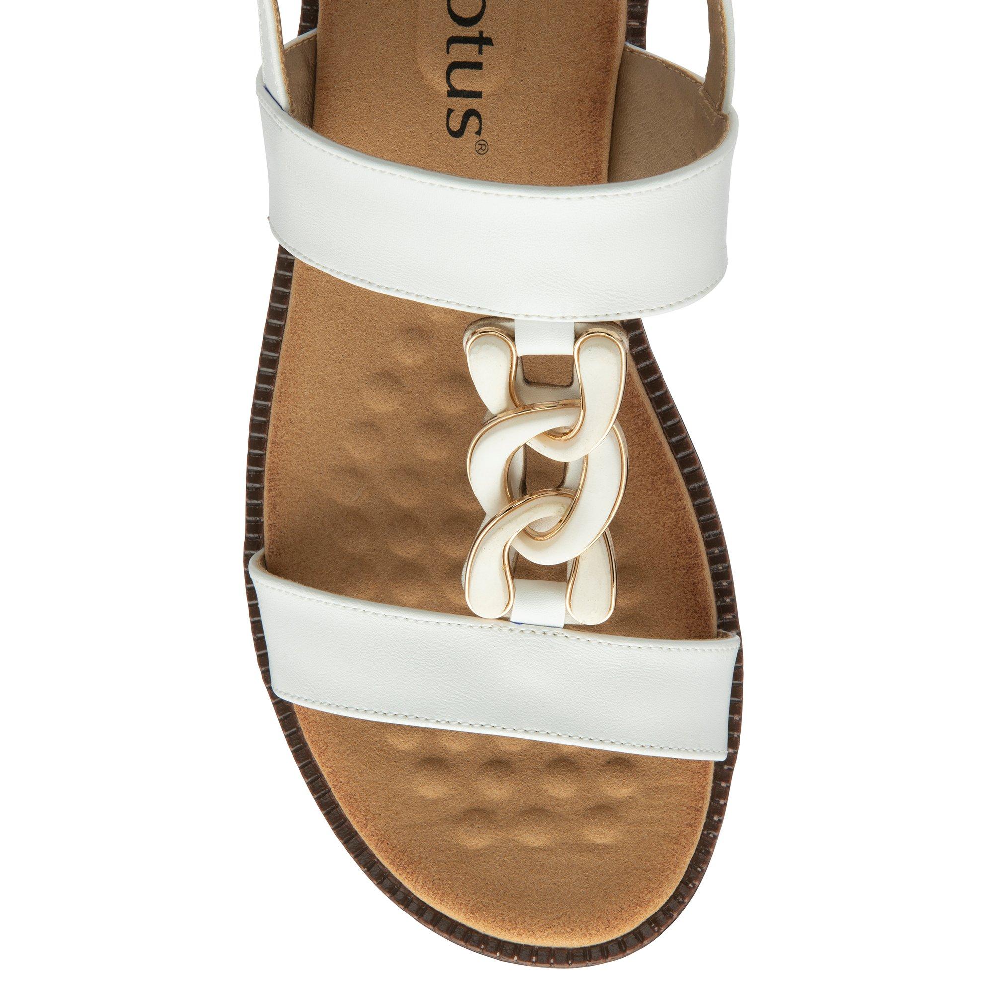White - Lotus Shoes - Lotus Joana Sandals Ld63 - 4