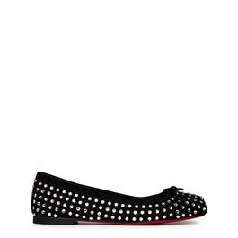 Christian Louboutin Mamadrague Embellished Suede Ballet Flats