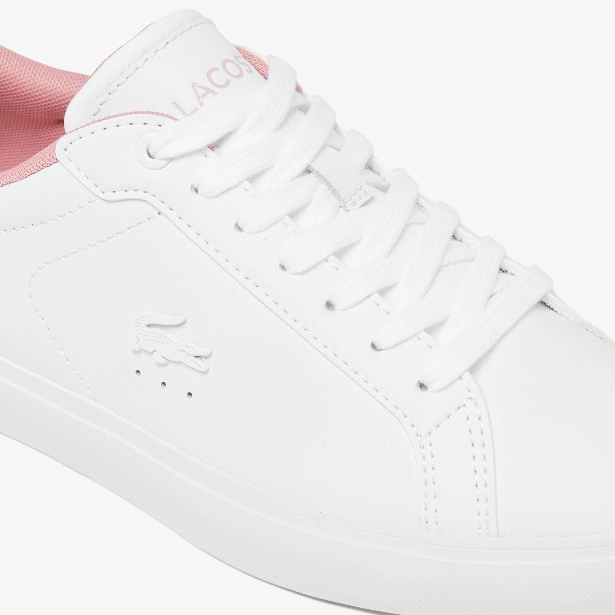 White/Pink - Lacoste - Women's Powercourt Court Trainers - 3
