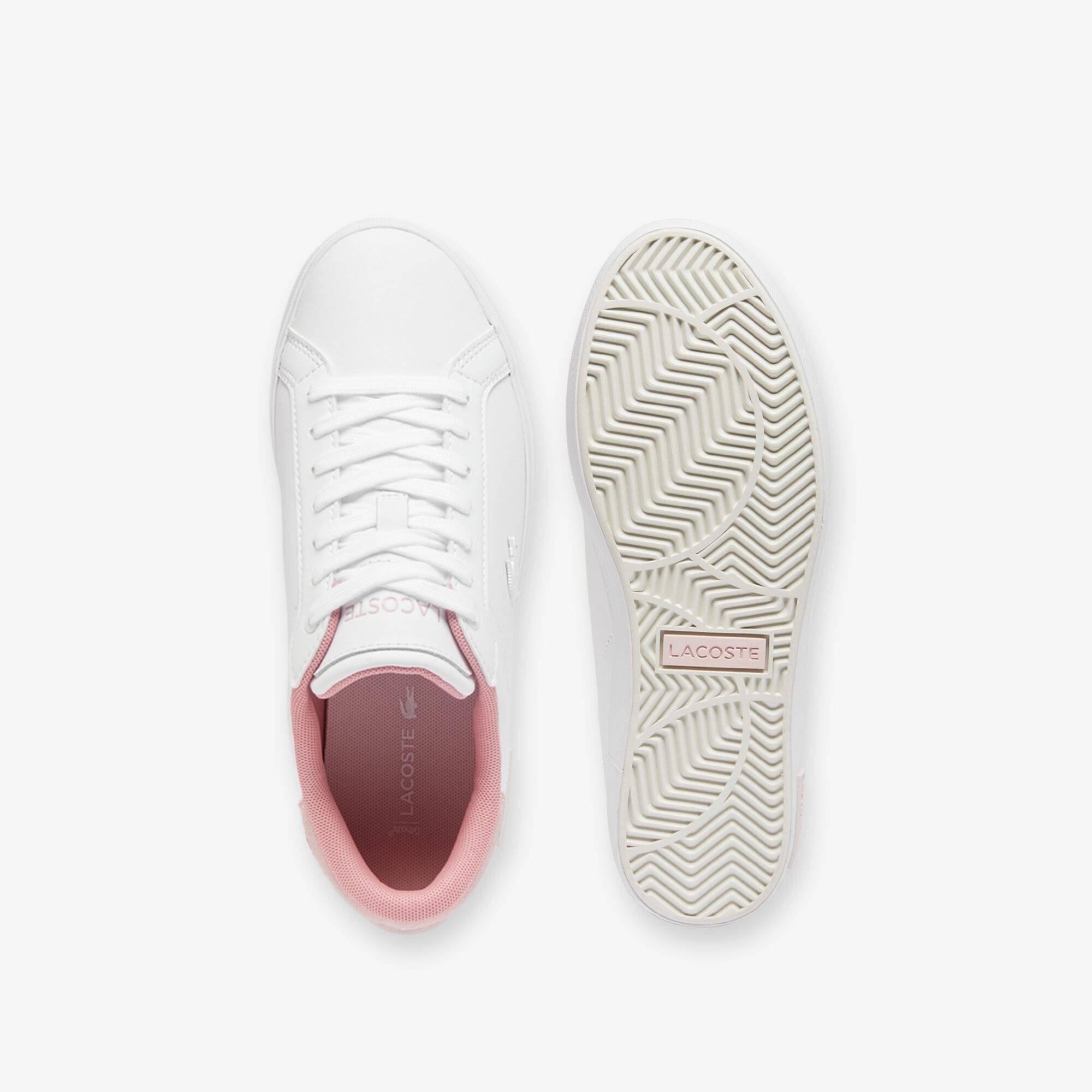 White/Pink - Lacoste - Women's Powercourt Court Trainers - 4