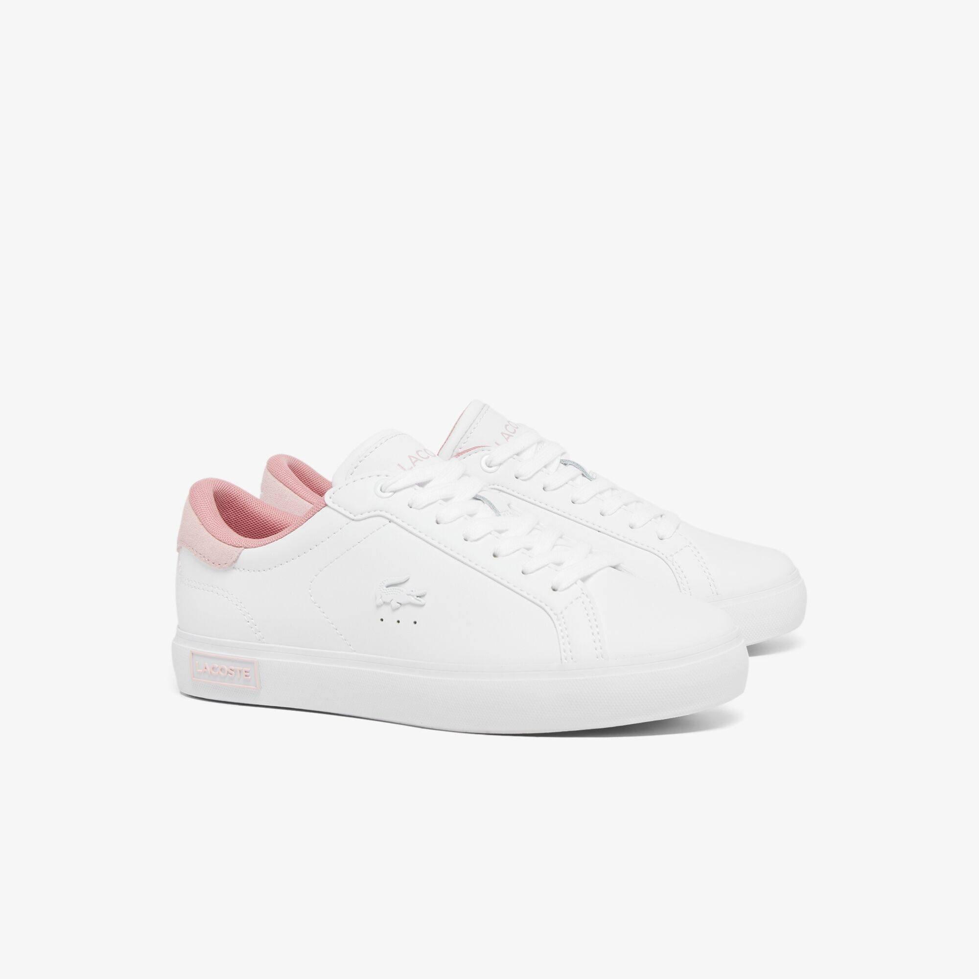 White/Pink - Lacoste - Women's Powercourt Court Trainers - 6
