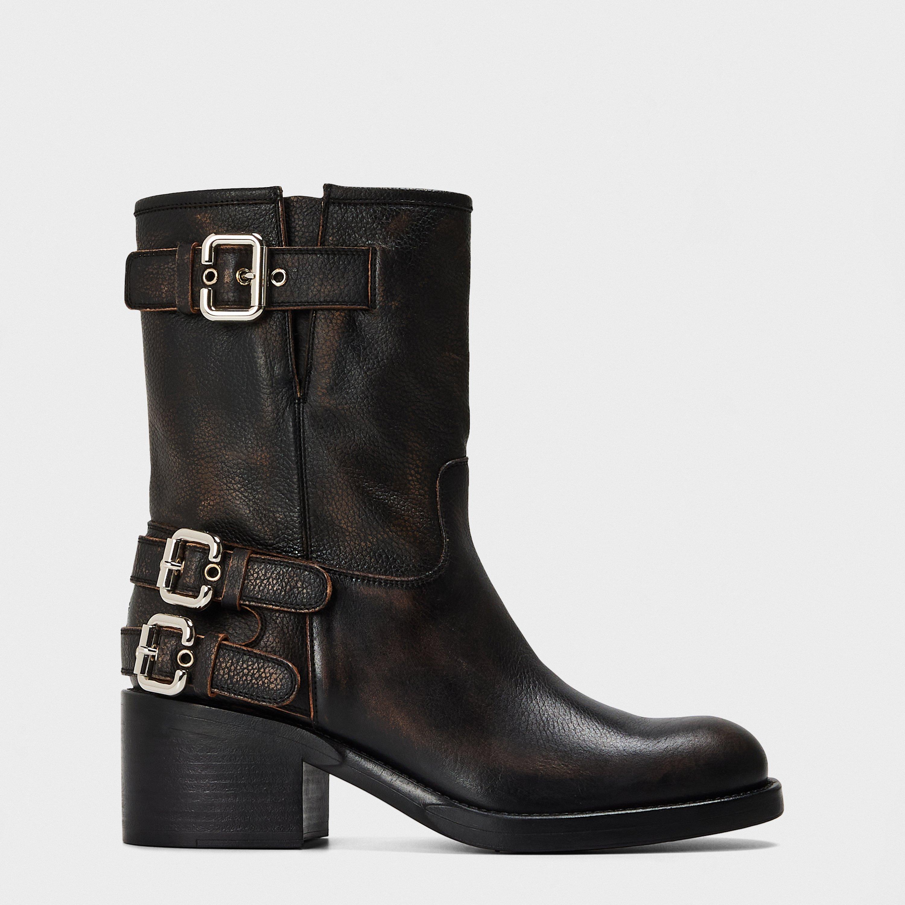Black - Chloe - Women's Biker Boots - 1