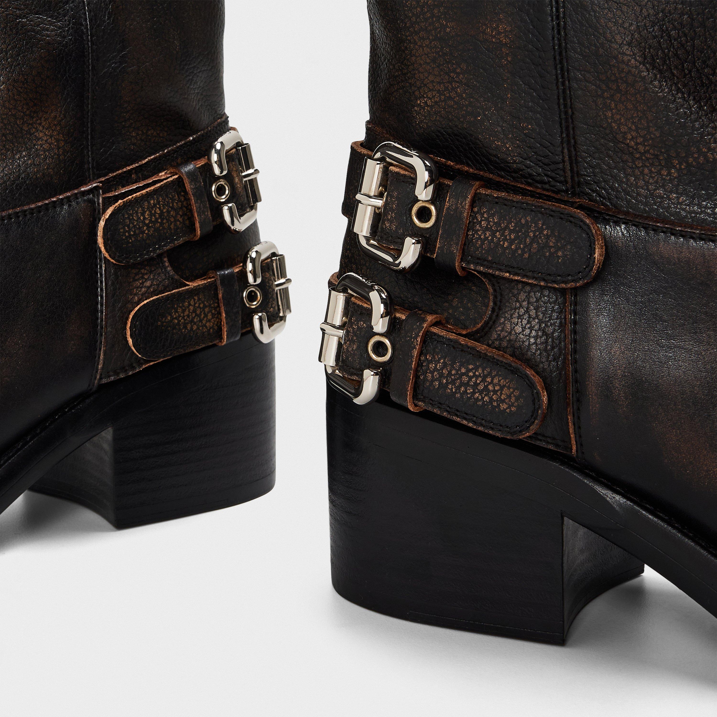 Black - Chloe - Women's Biker Boots - 3