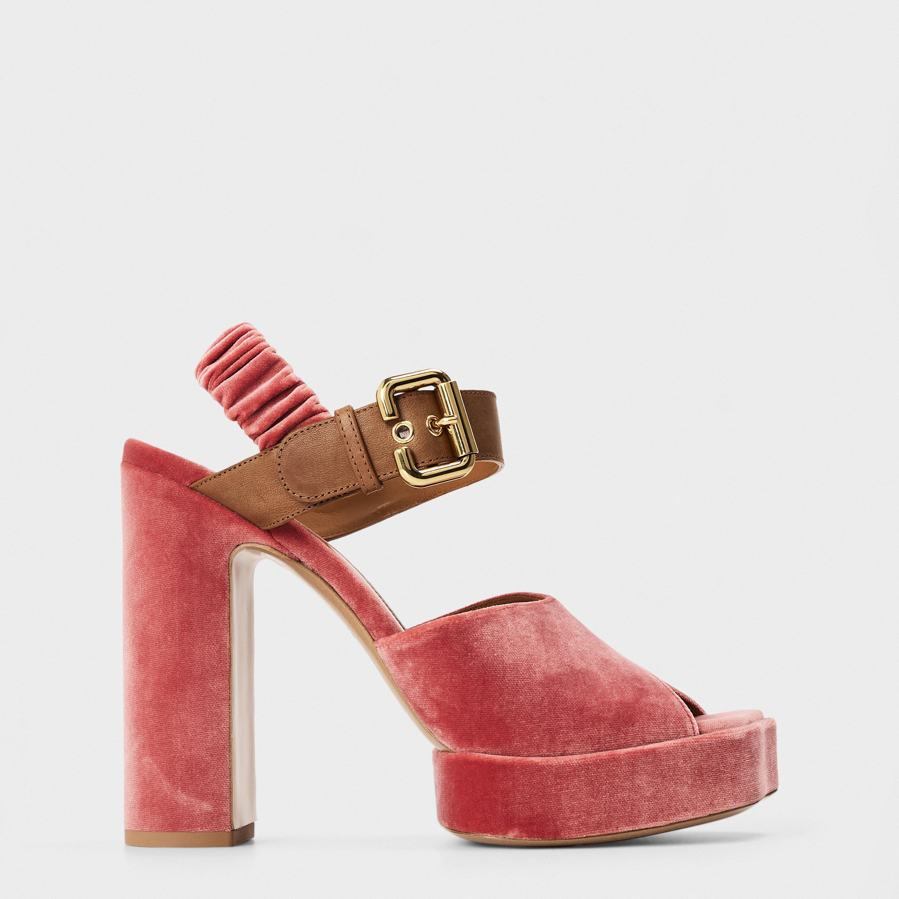 Raspberry Rose - Chloe - Women's Paddington Platform Heeled Sandals - 1
