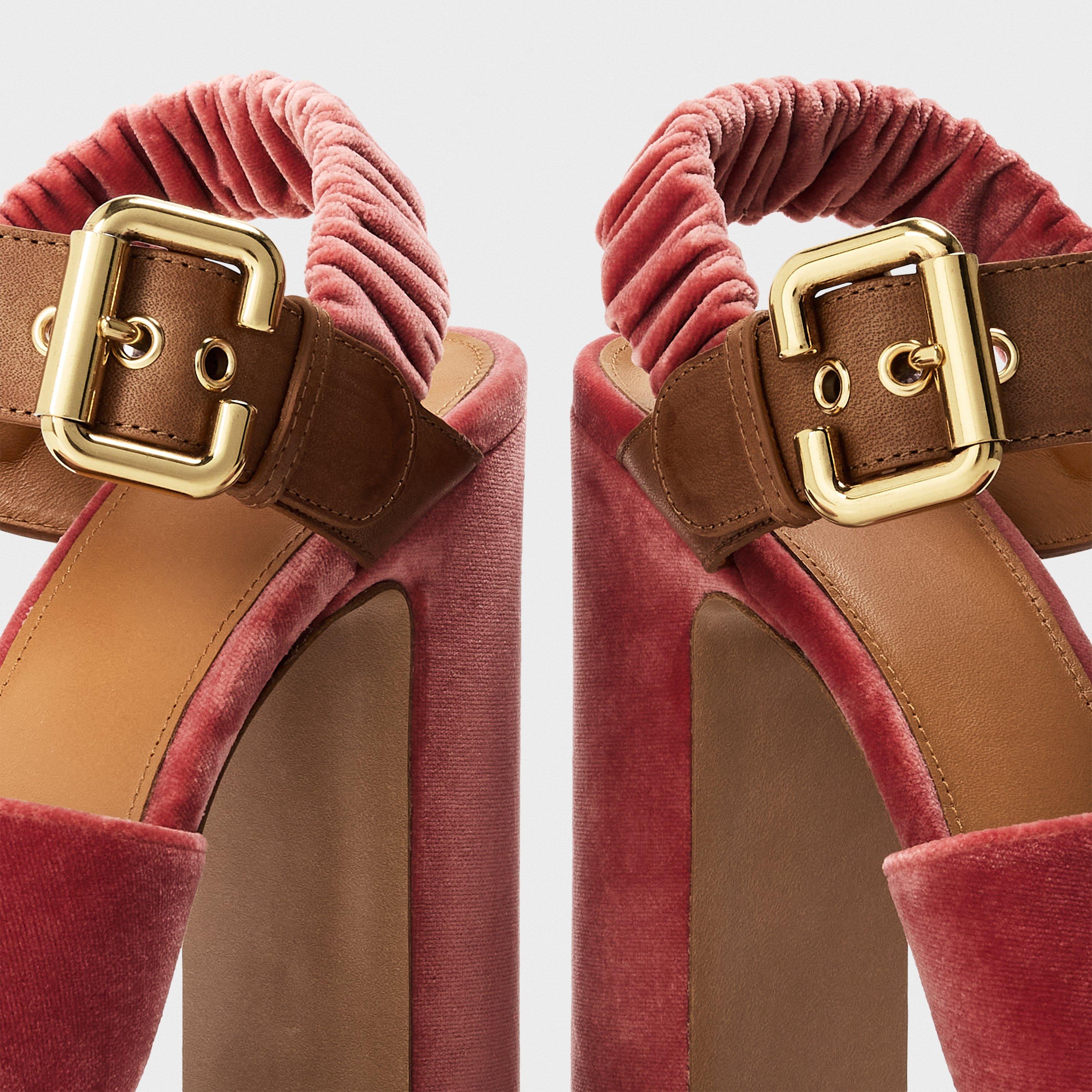 Raspberry Rose - Chloe - Women's Paddington Platform Heeled Sandals - 3