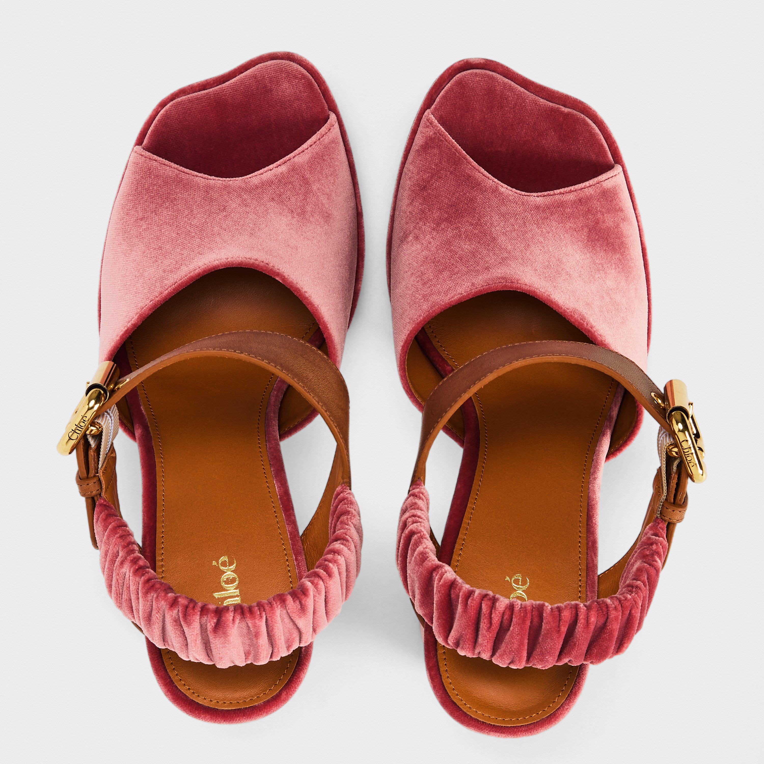 Raspberry Rose - Chloe - Women's Paddington Platform Heeled Sandals - 4