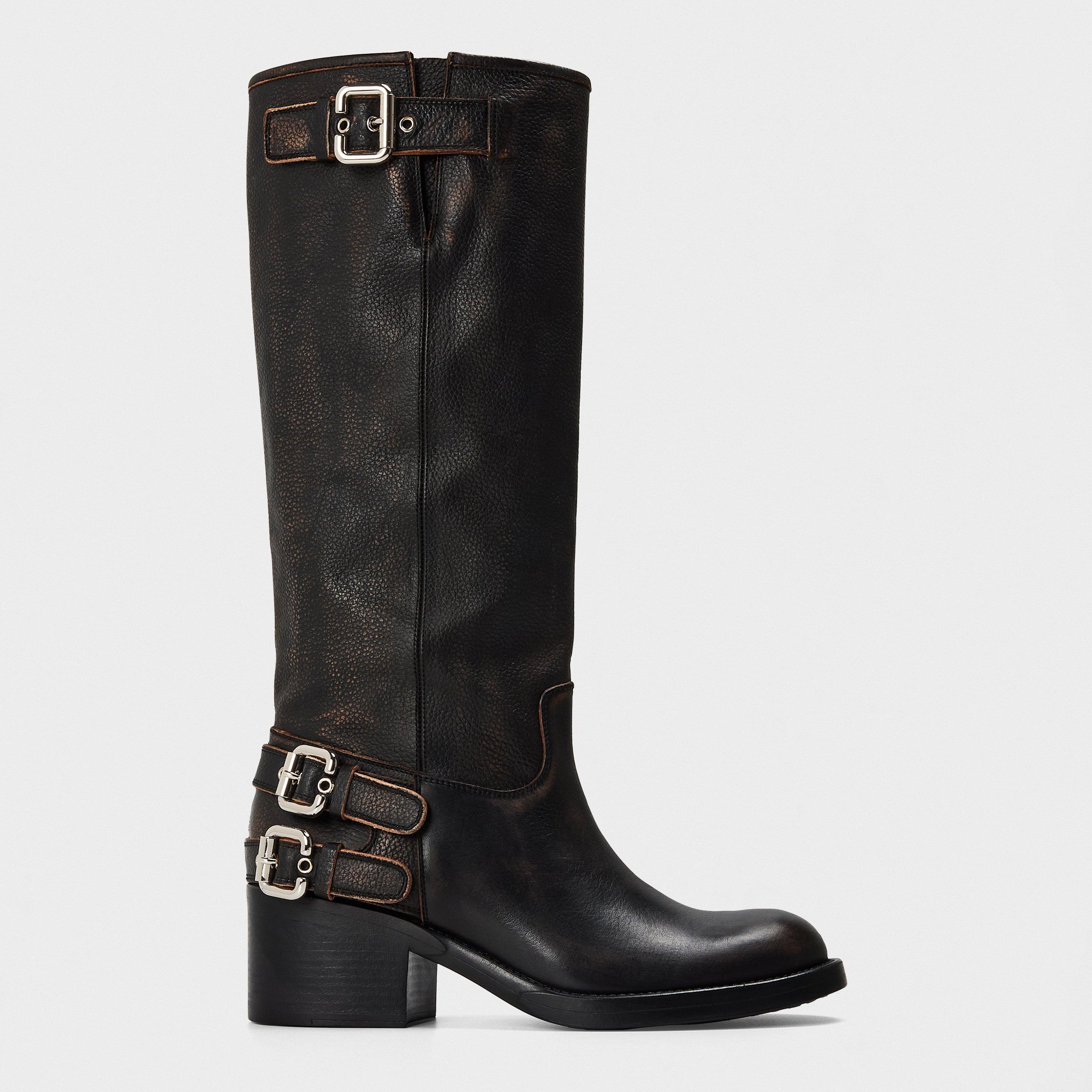 Black - Chloe - Women's Contemporary Over the Knee Boots - 1