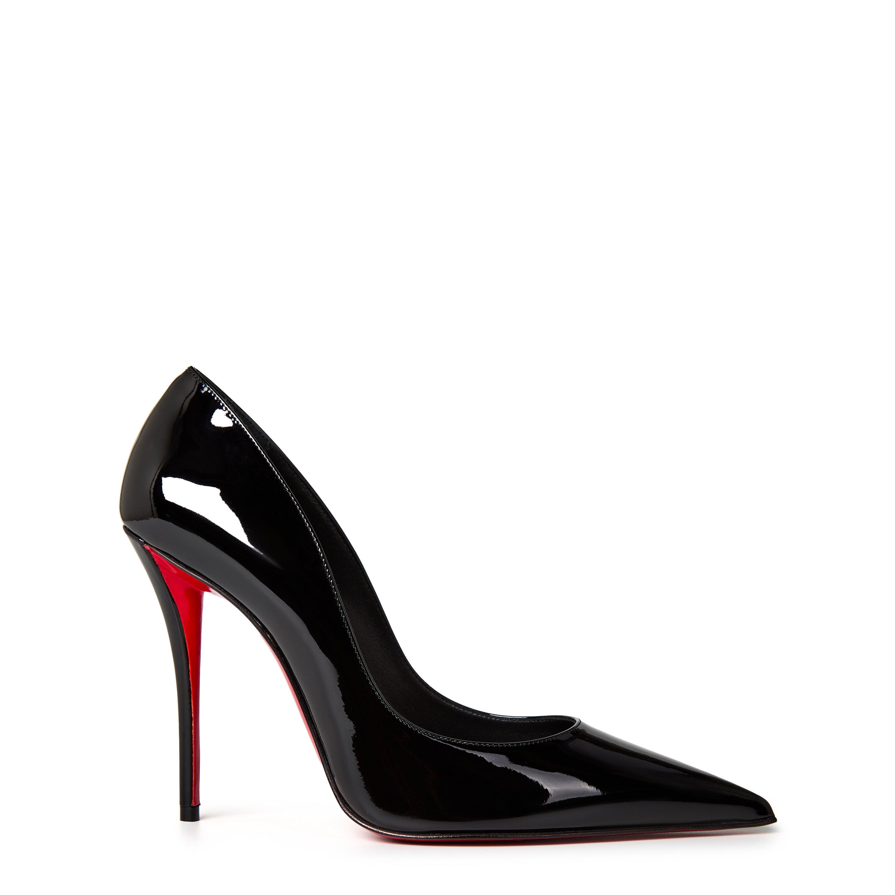 Black Lin Black - Christian Louboutin - Women's Sole Leather Miss Z Pumps, 100mm - 1