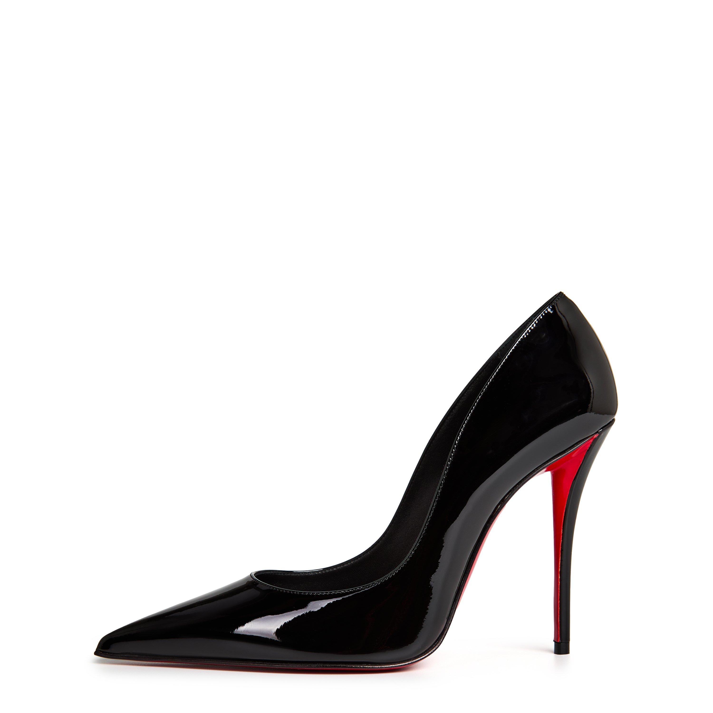 Black Lin Black - Christian Louboutin - Women's Sole Leather Miss Z Pumps, 100mm - 2