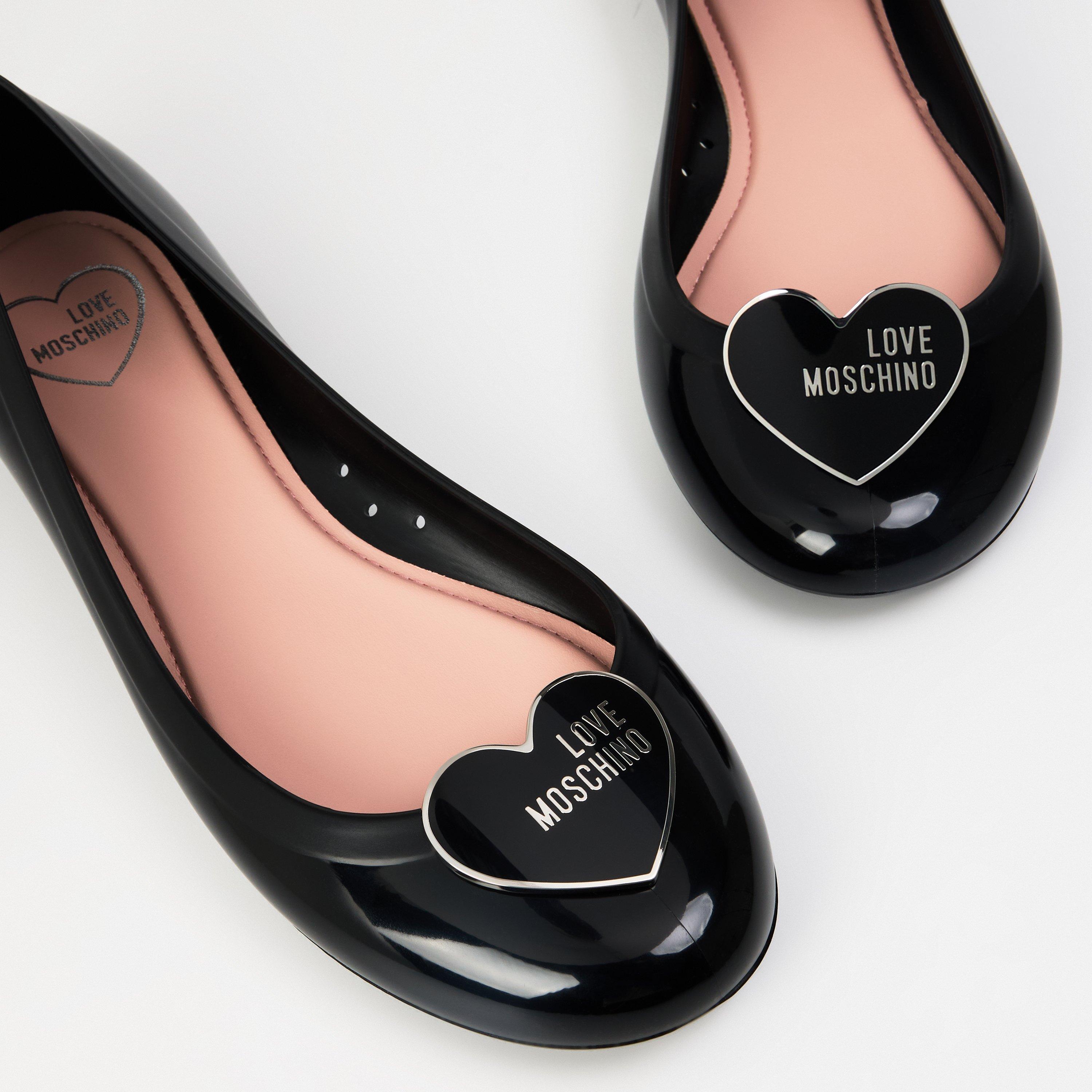 Black/Silver - Love Moschino - Jelly Ballet Pumps - 3