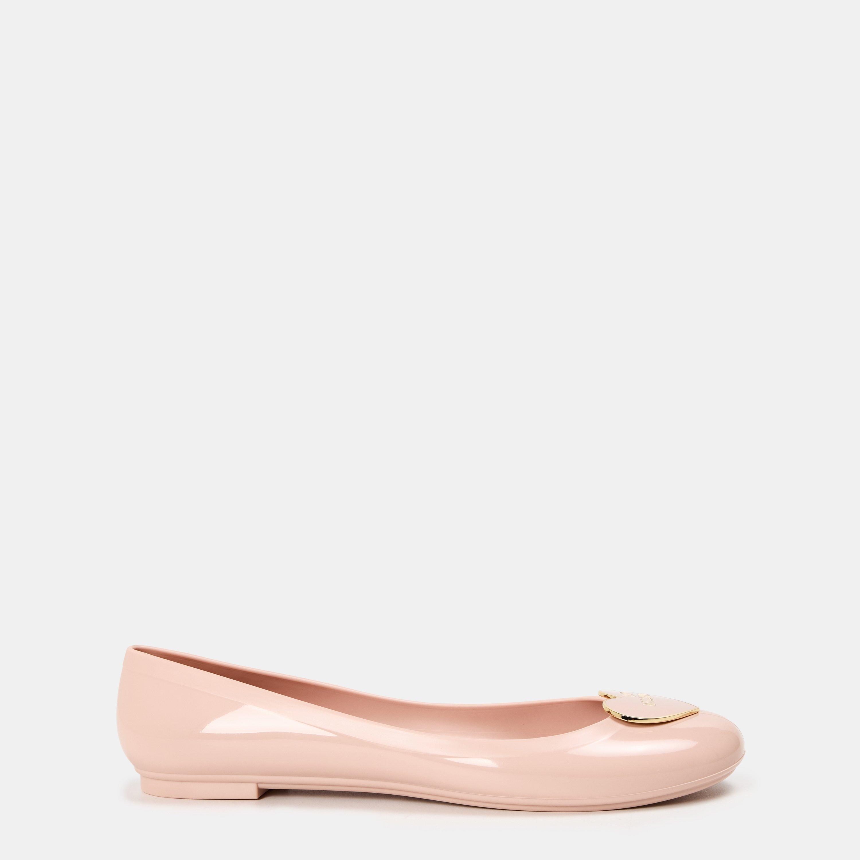 Love Moschino Jelly Ballet Pumps - Blush/Gold - Size 4 (37)