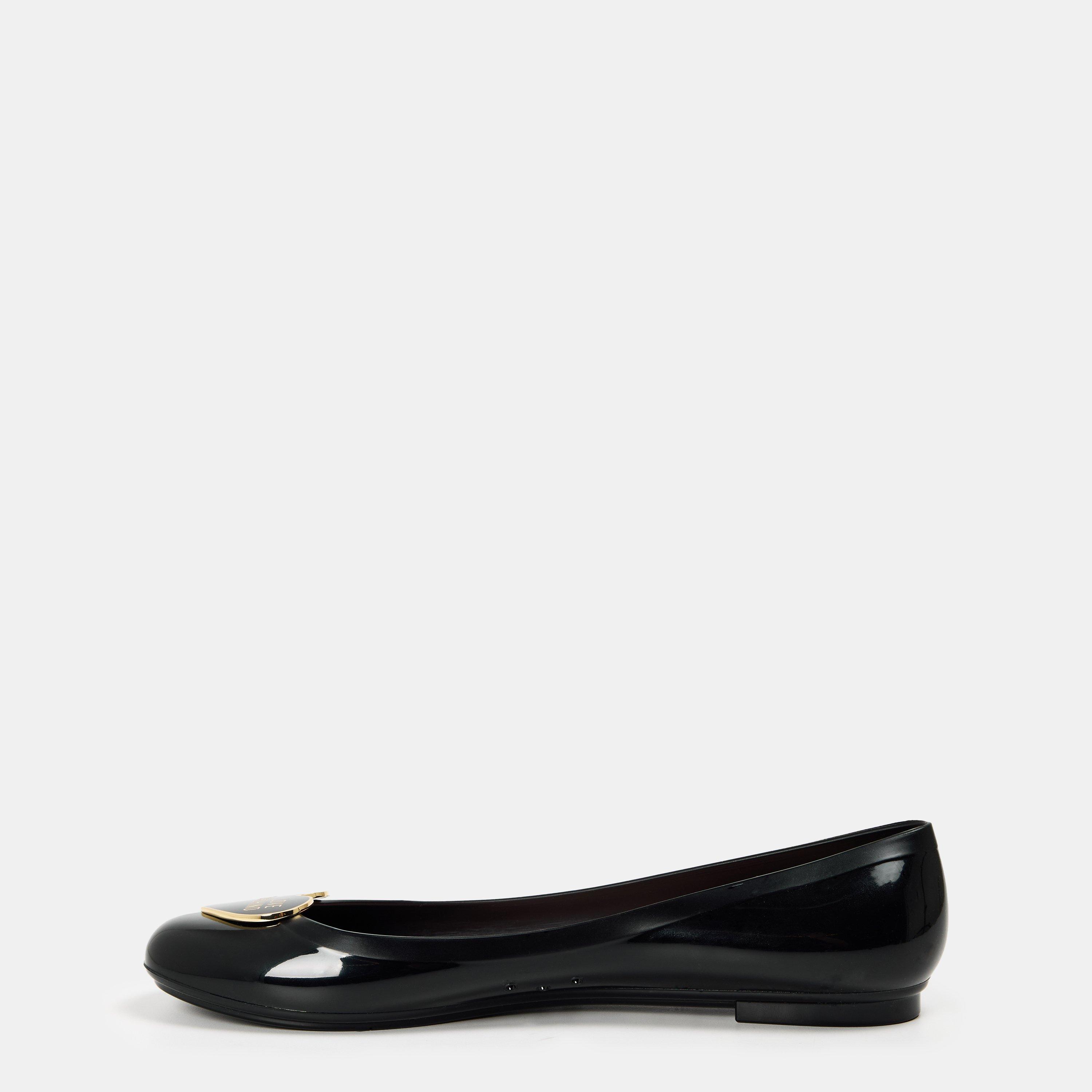 Black/Gold - Love Moschino - Jelly Ballet Pumps - 2