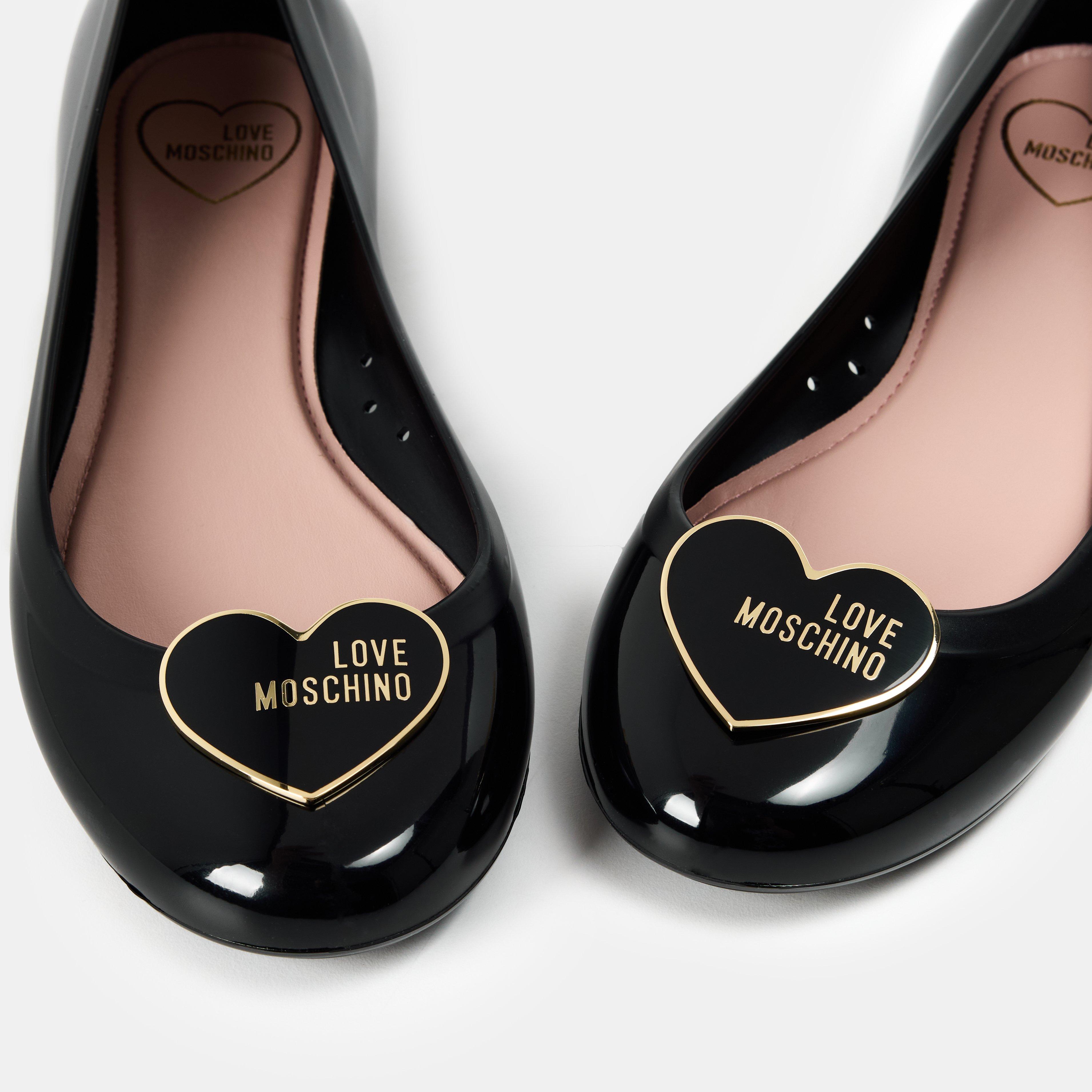 Black/Gold - Love Moschino - Jelly Ballet Pumps - 4