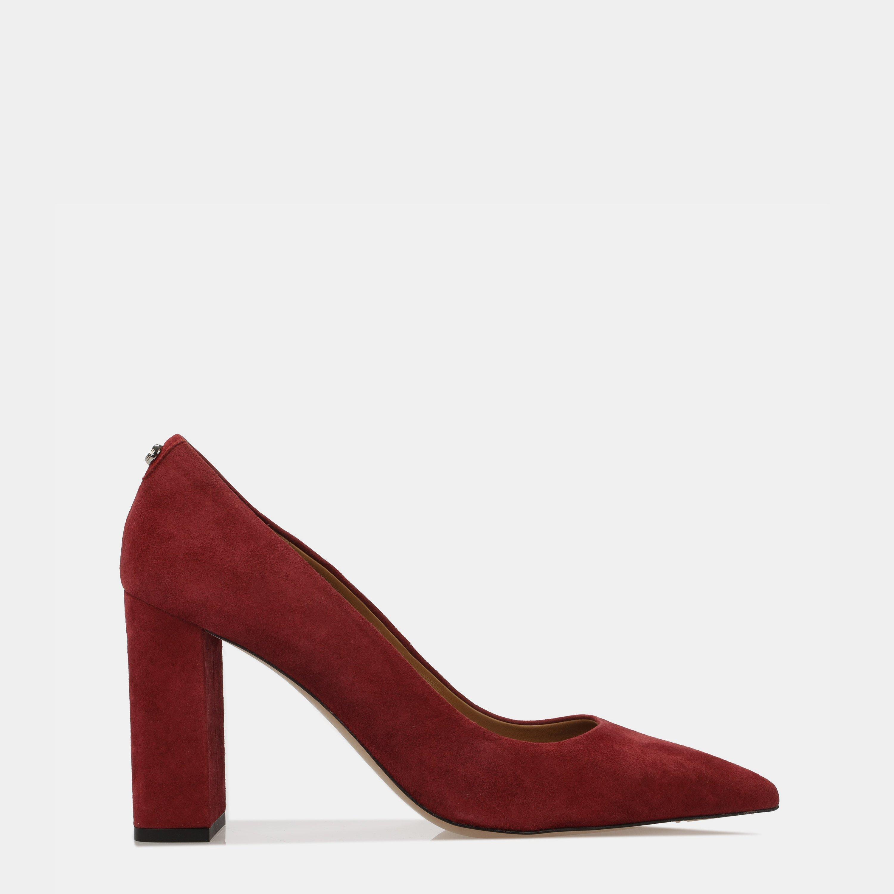 Dark Red - Boss - Women's Janet Block Court Shoes - 1