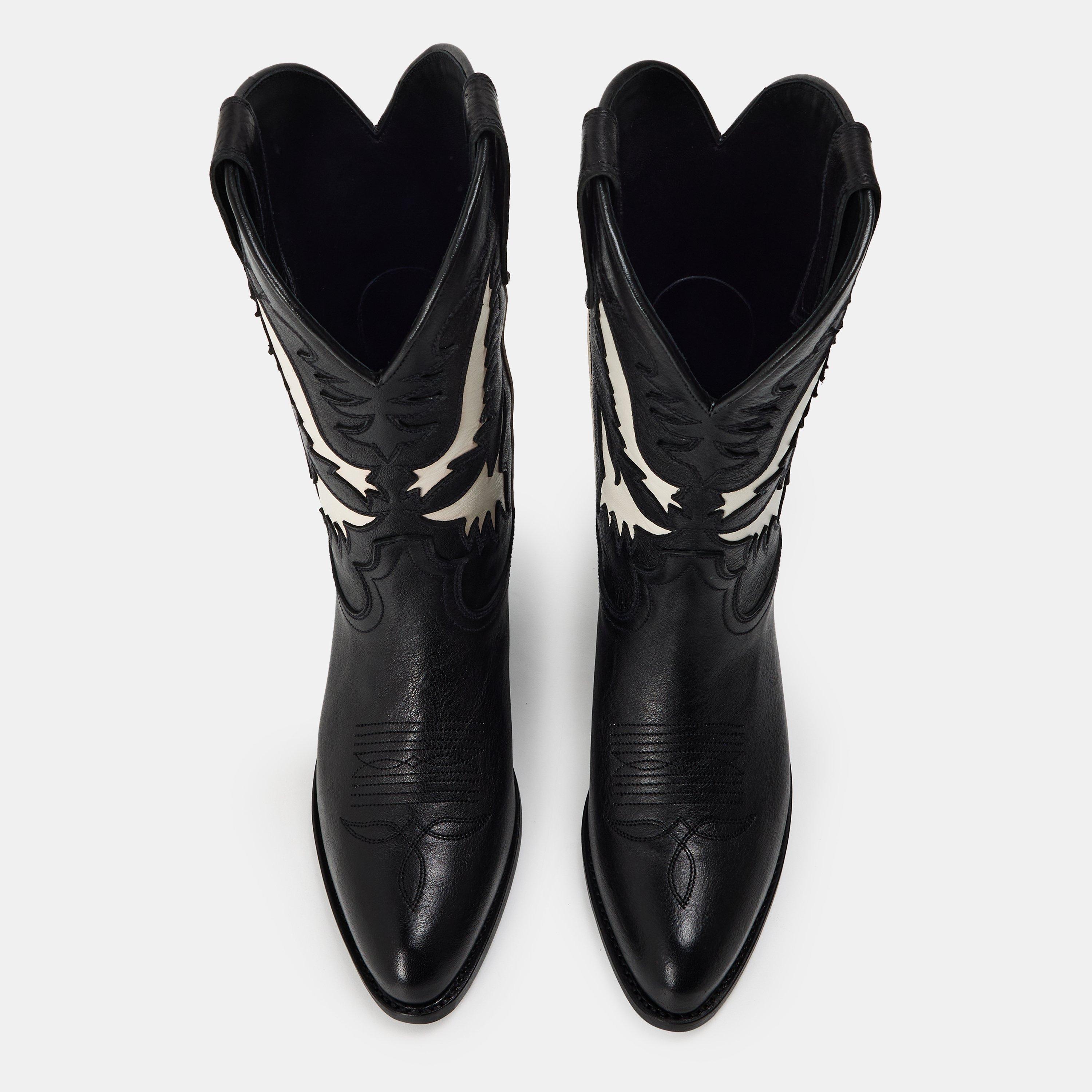 Black - Polo Ralph Lauren - Women's Western Cowboy Boots - 4