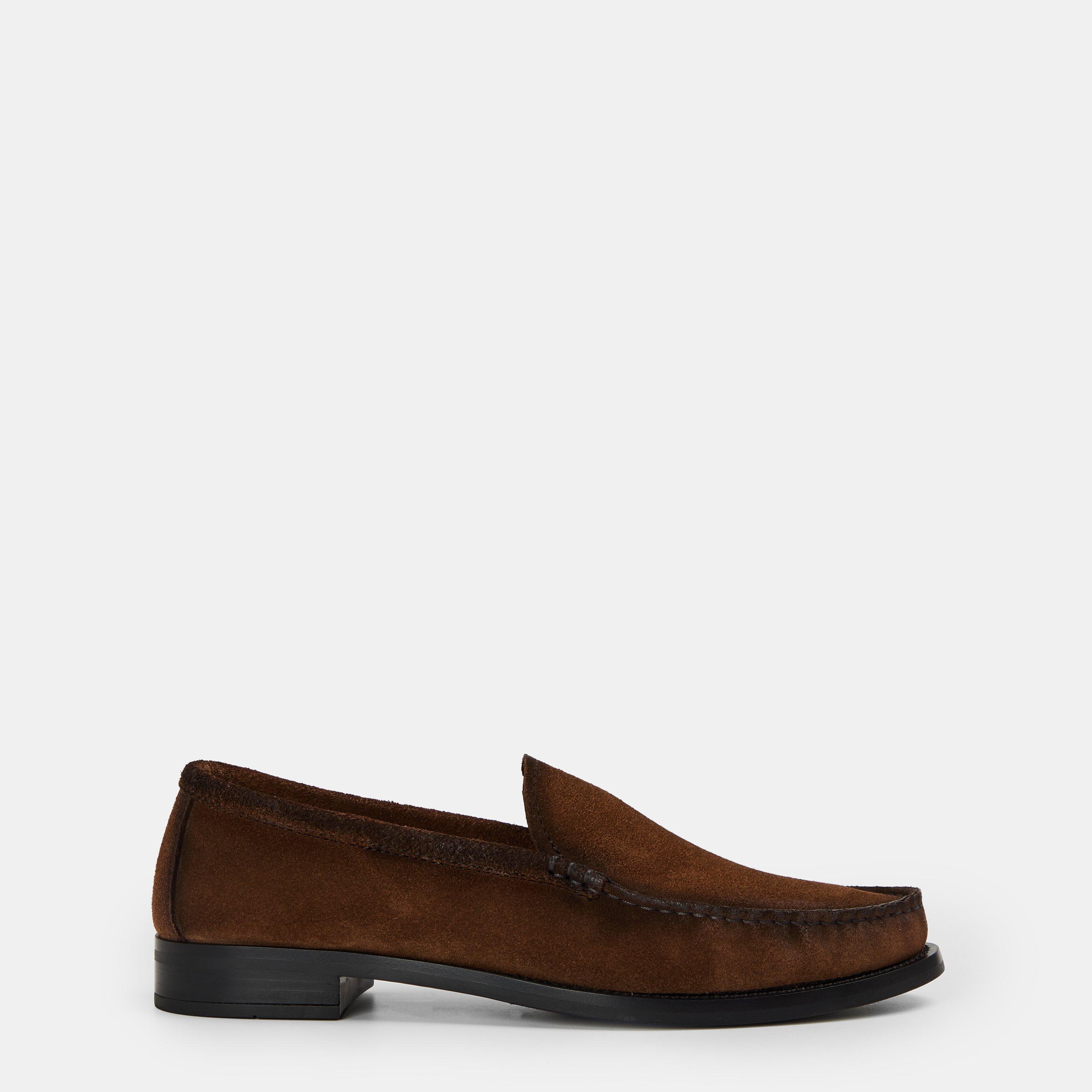 Cacao - Prada - Women's Logo Loafers - 1