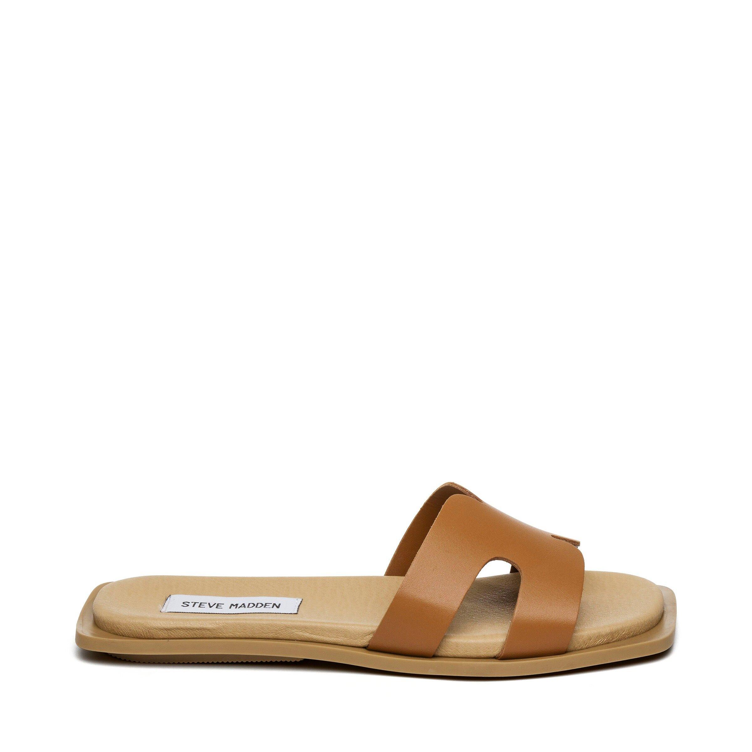 Steve Madden Women's Flat Sandals - Cognac Lthr - 8 (41)