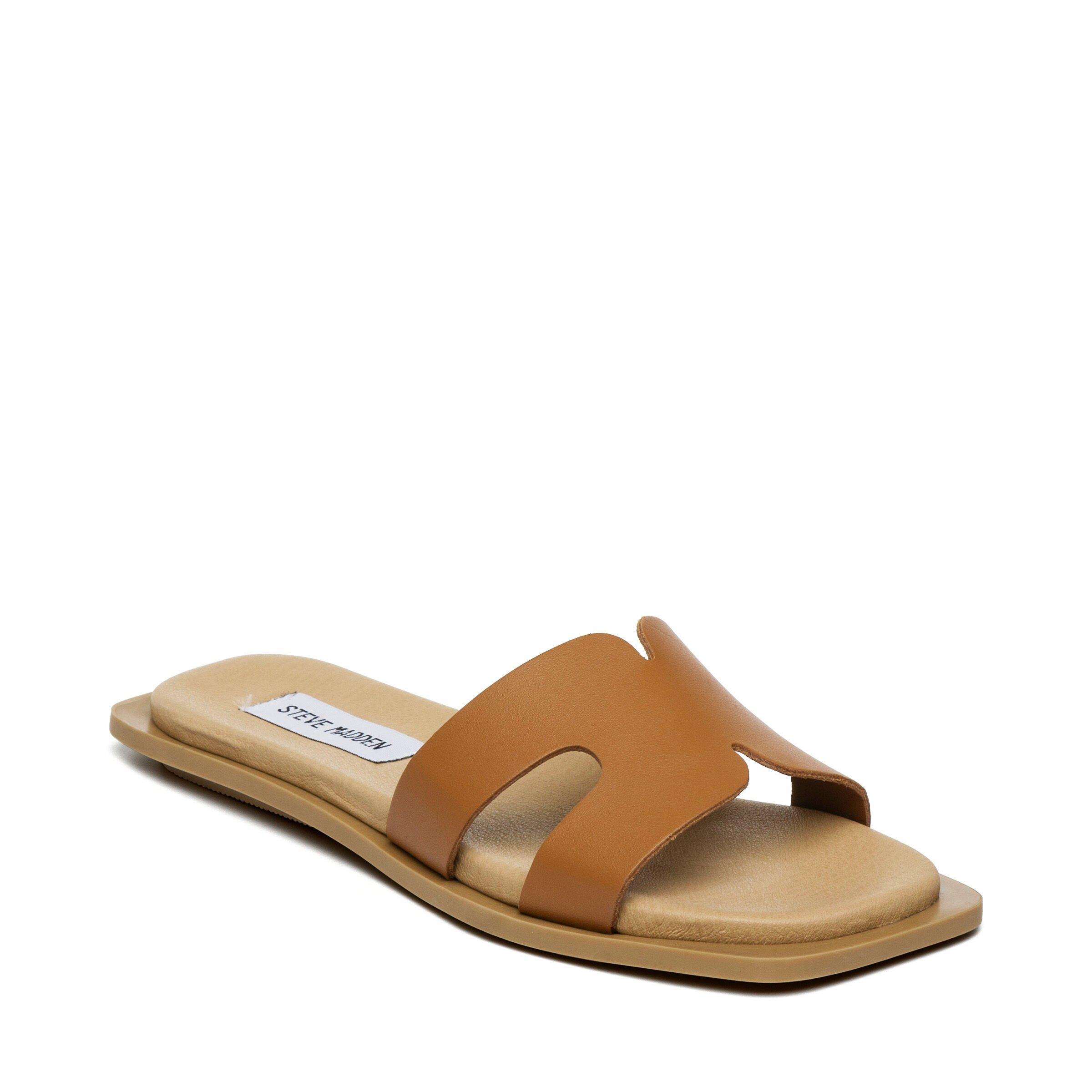 Cognac Lthr - Steve Madden - Women's Flat Sandals - 3
