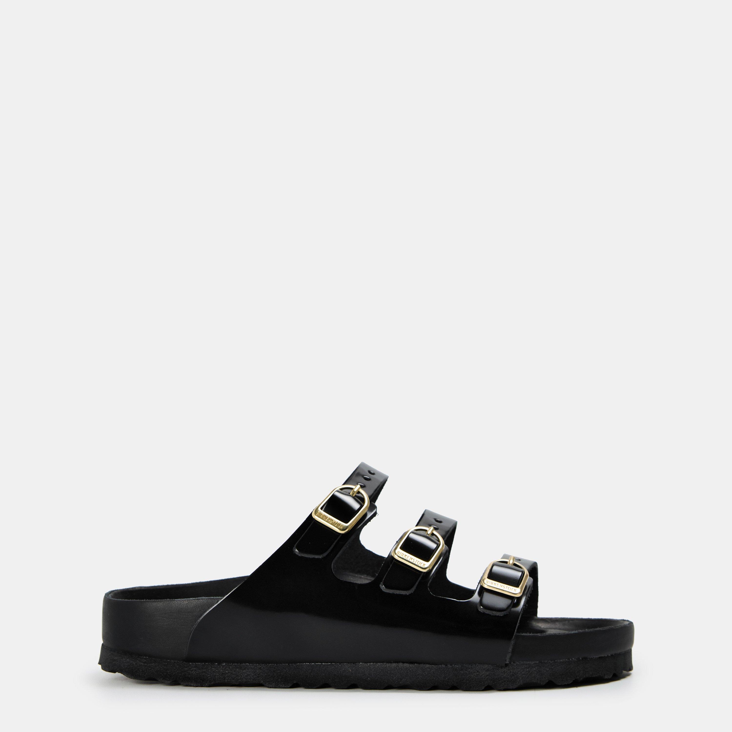 Birkenstock Women's Bstk Florde Exquiste Flat Sandals - Black - Size 4.5 (37)