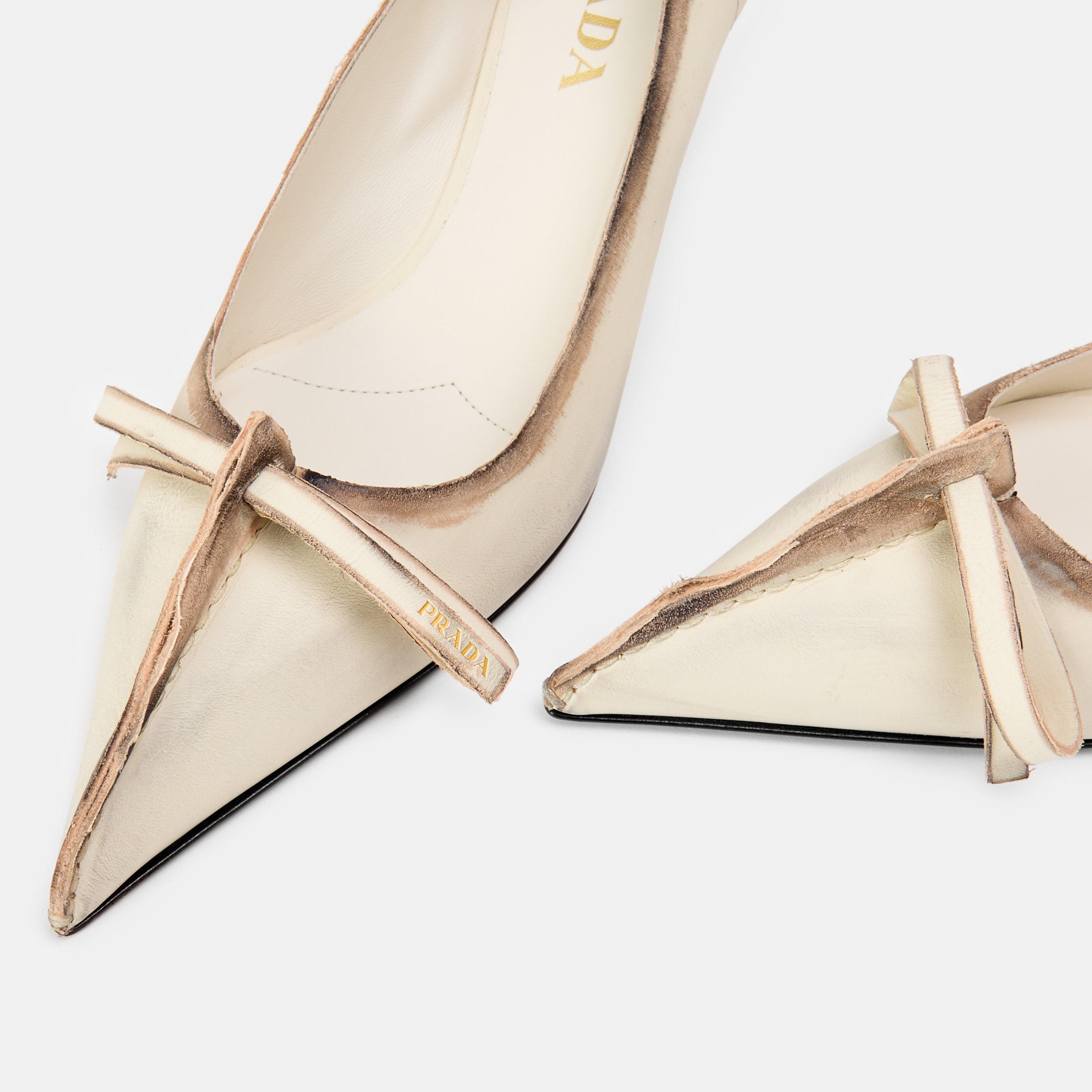 Talco White - Prada - Women's Stiletto Heels - 4