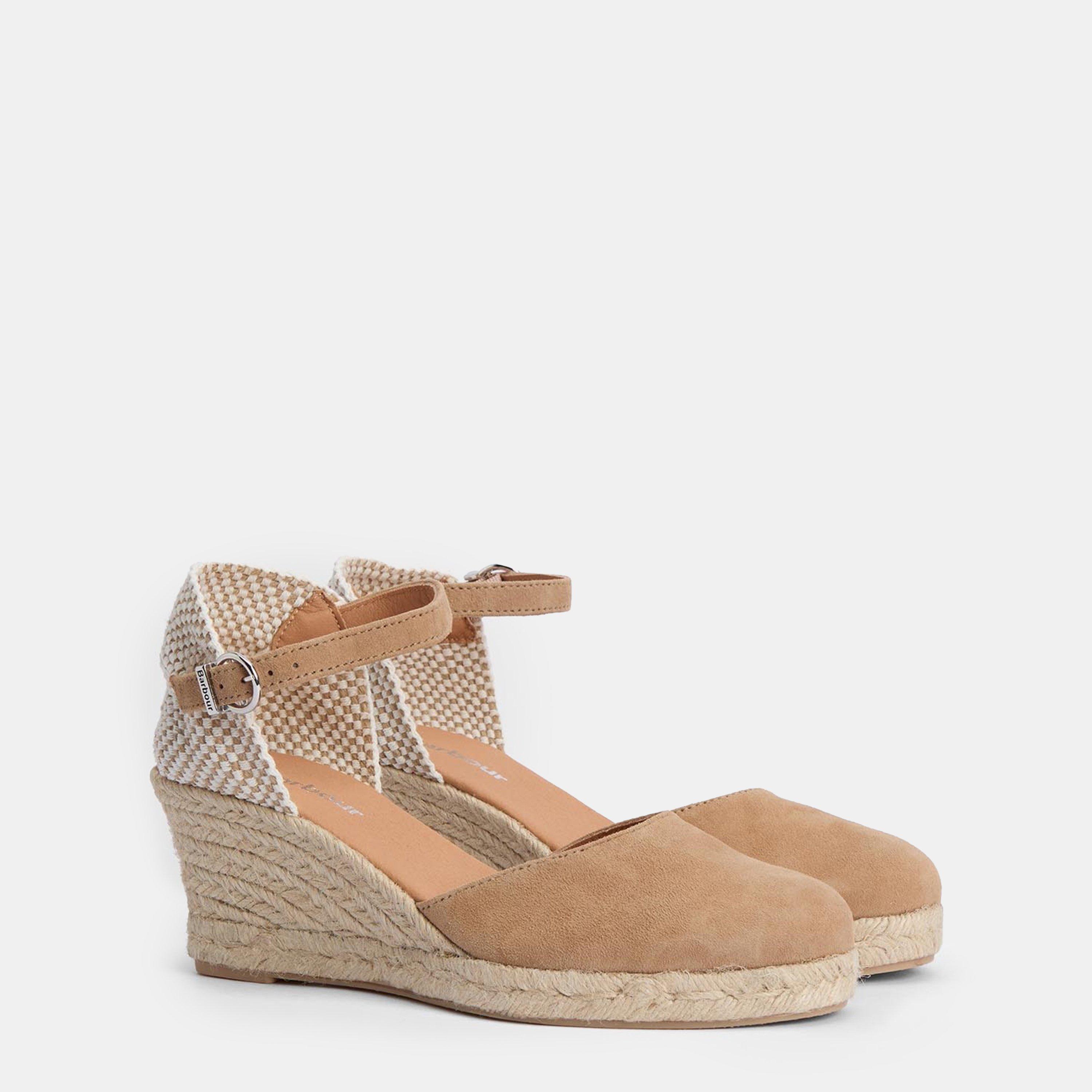 Tan Suede - Barbour - Elder Espadrille Wedges - 2