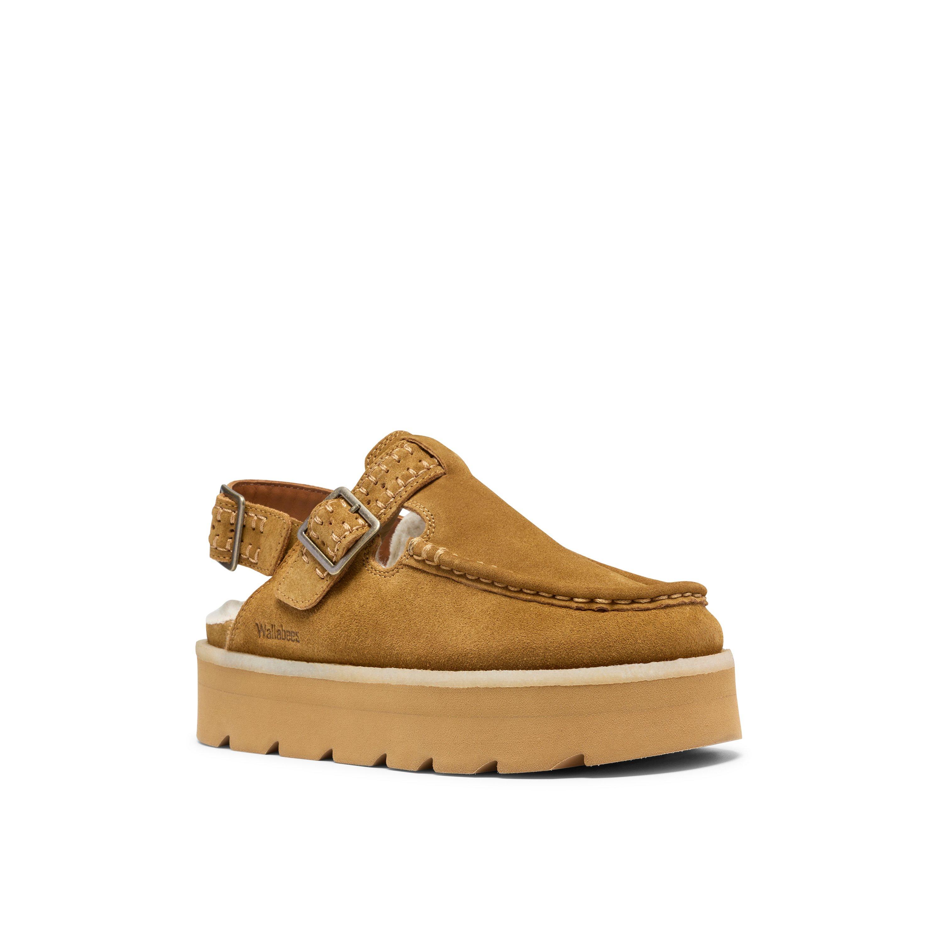 Brown Interest - Clarks Originals - Women's Meare Easy Suede Flat Mules - 4