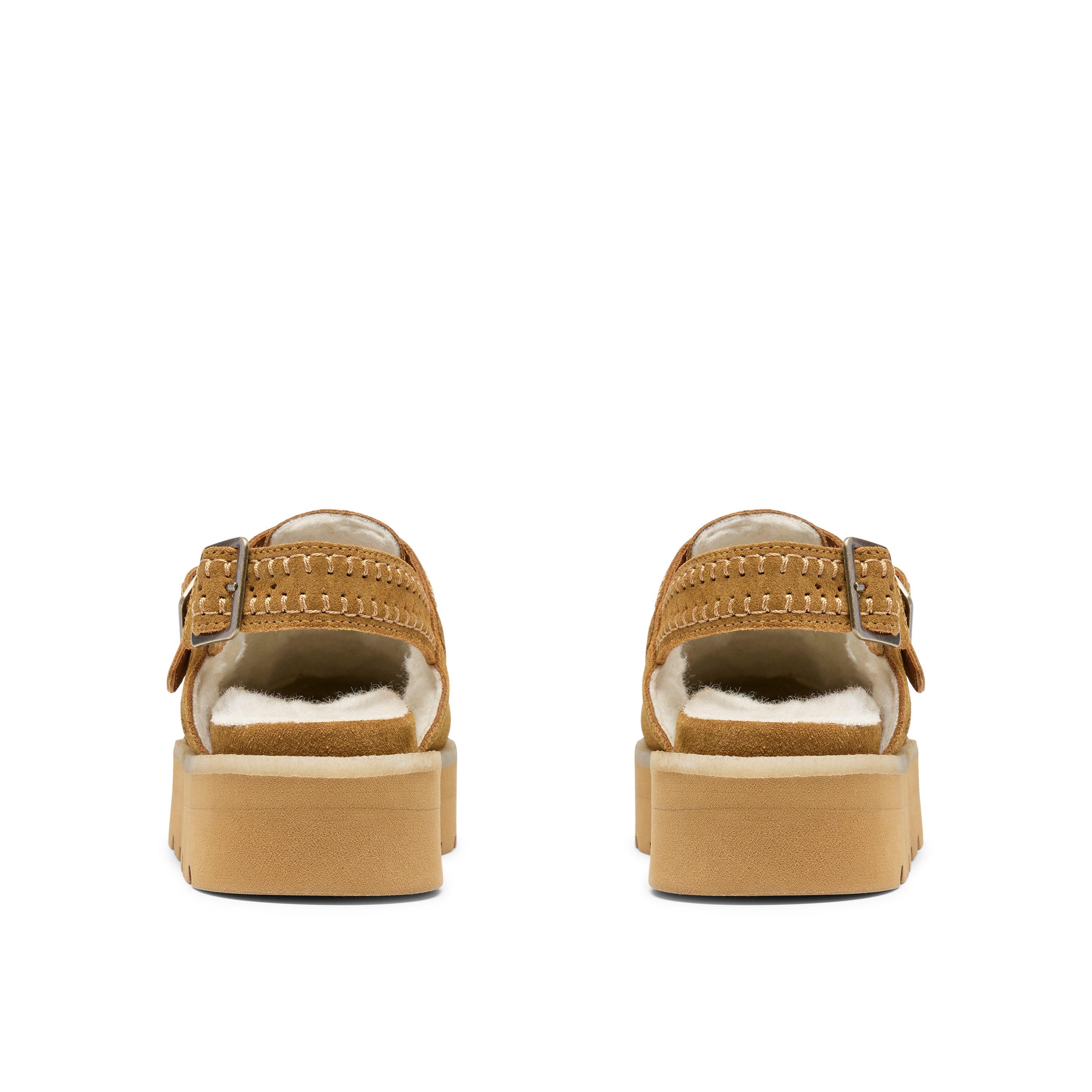 Brown Interest - Clarks Originals - Women's Meare Easy Suede Flat Mules - 5