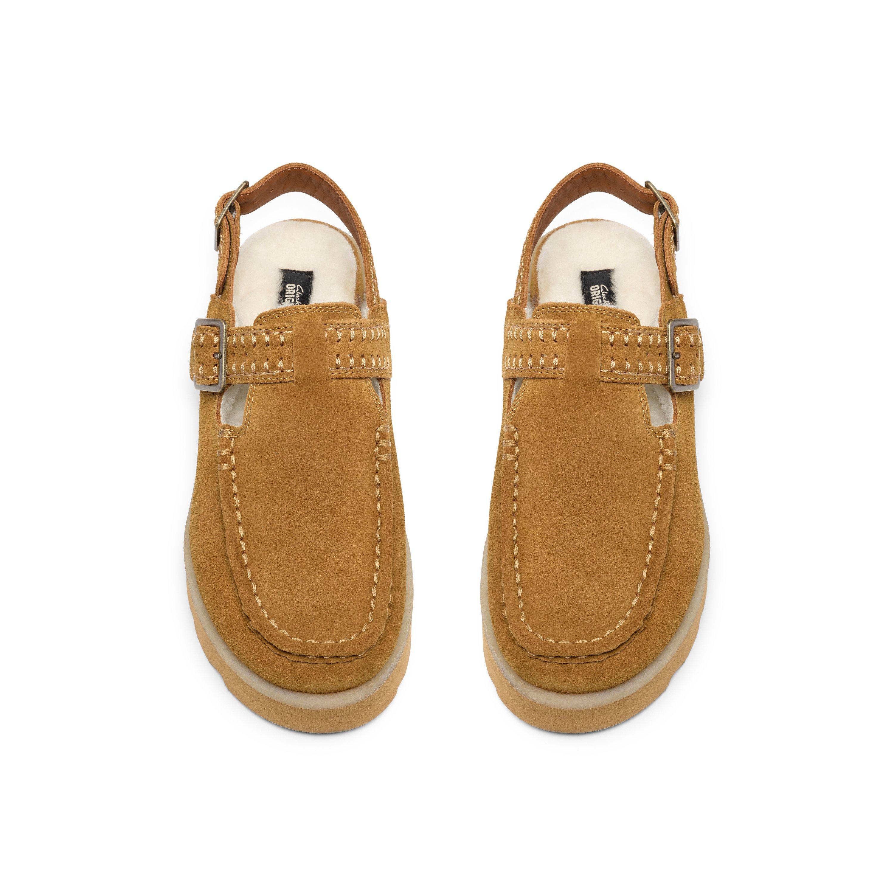 Brown Interest - Clarks Originals - Women's Meare Easy Suede Flat Mules - 6