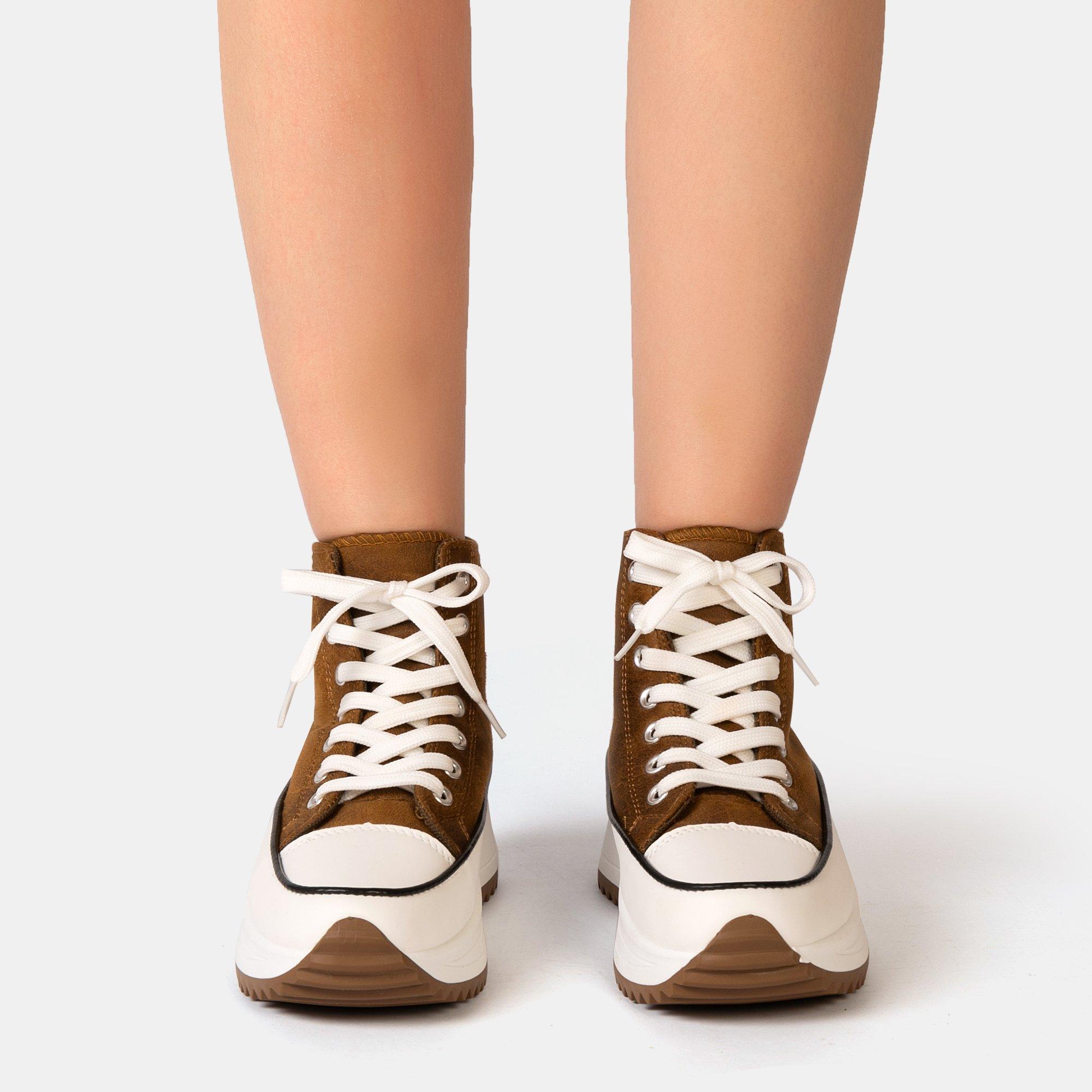 Marrón - Firetrap - Platform Hi top Ladies Trainers - 3