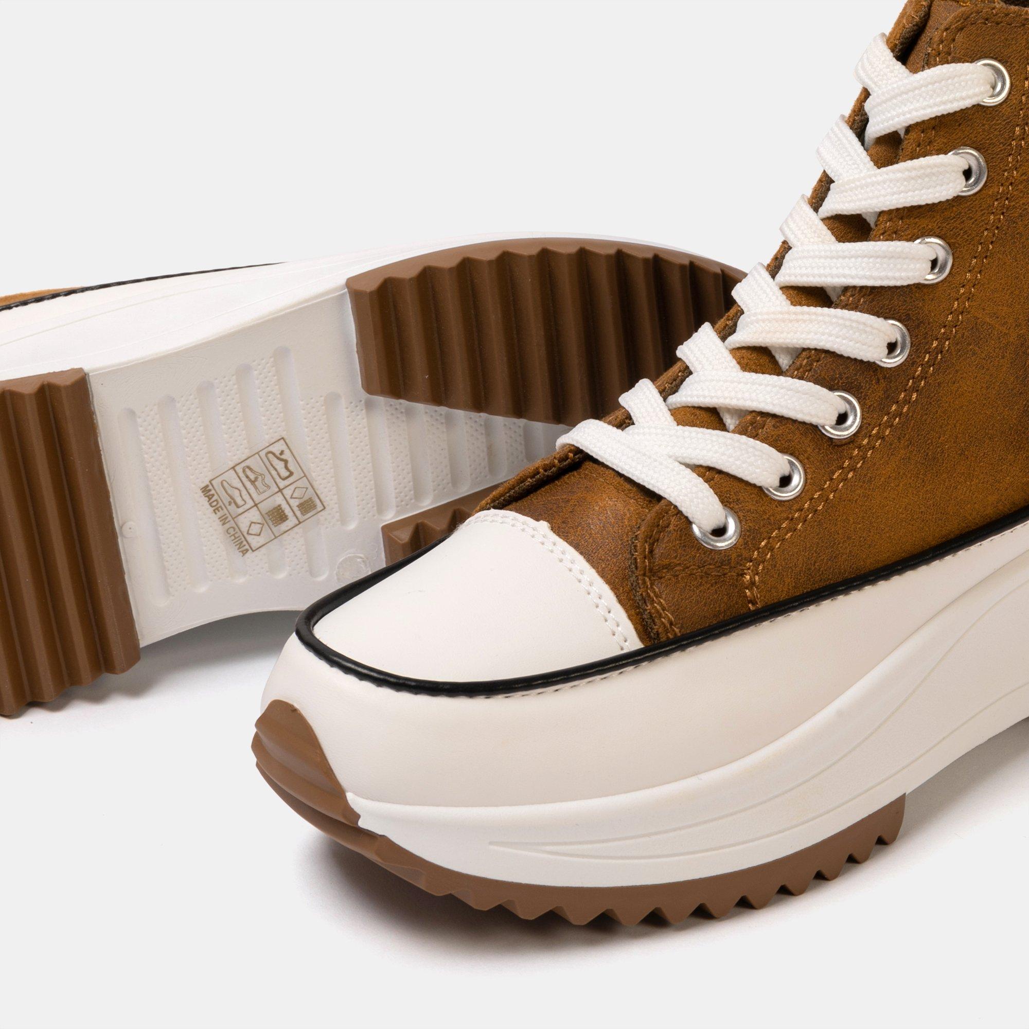 Marrón - Firetrap - Platform Hi top Ladies Trainers - 4