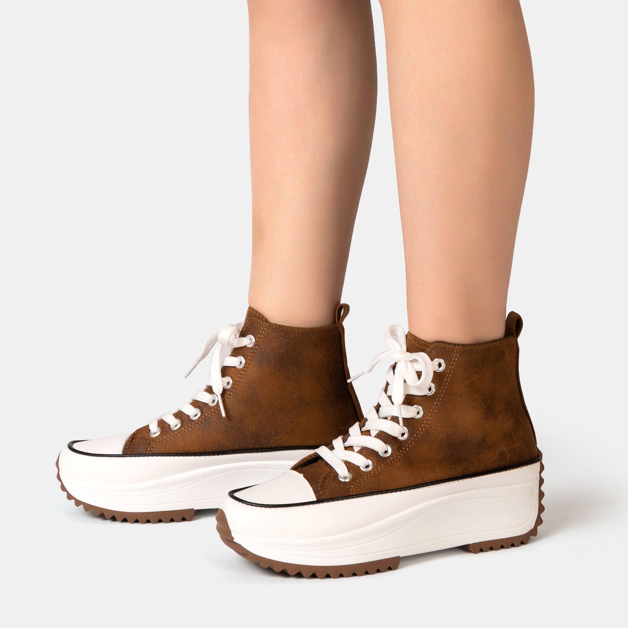 Marrón - Firetrap - Platform Hi top Ladies Trainers - 6