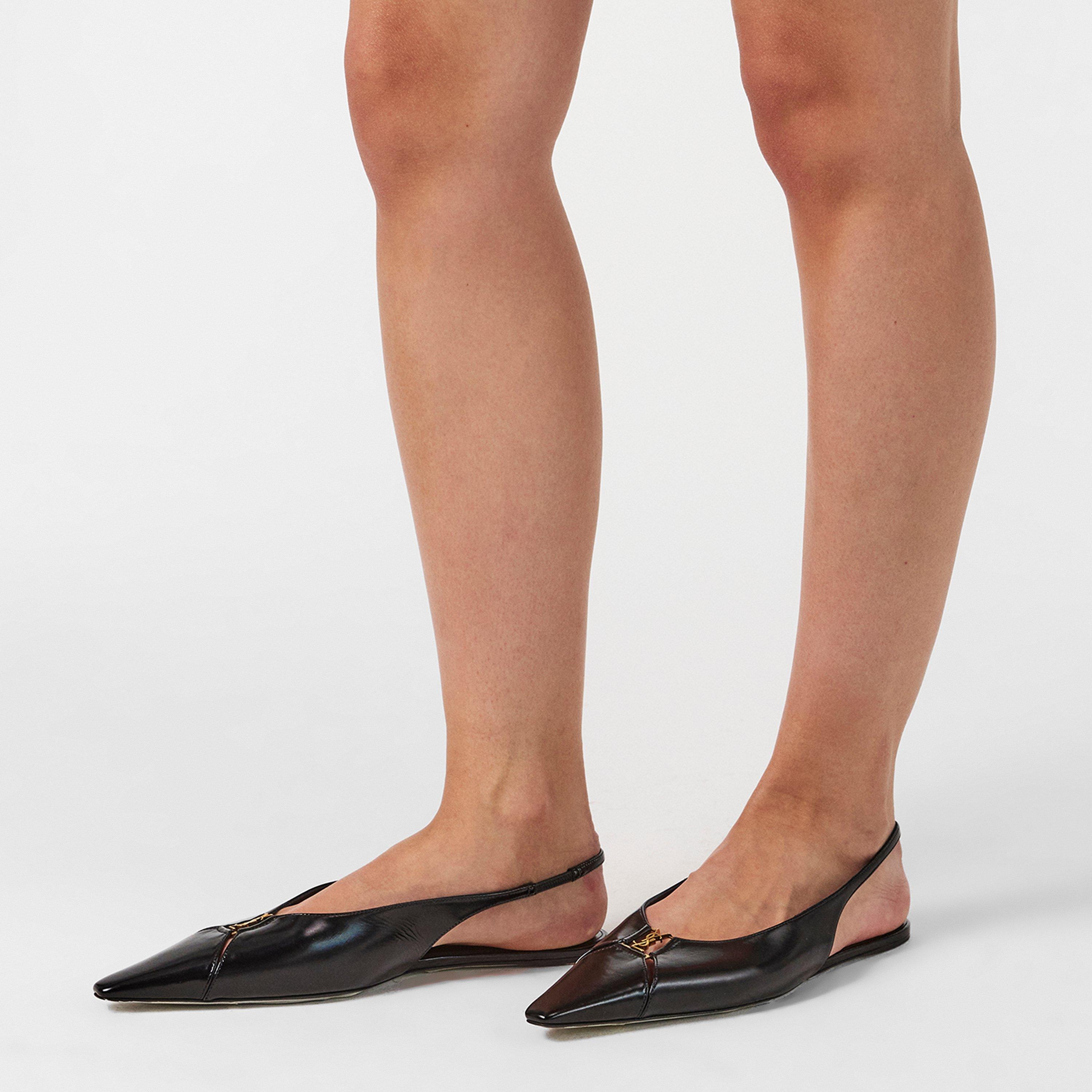 Black - Saint Laurent - Women's Slingbacks Shoe - 3