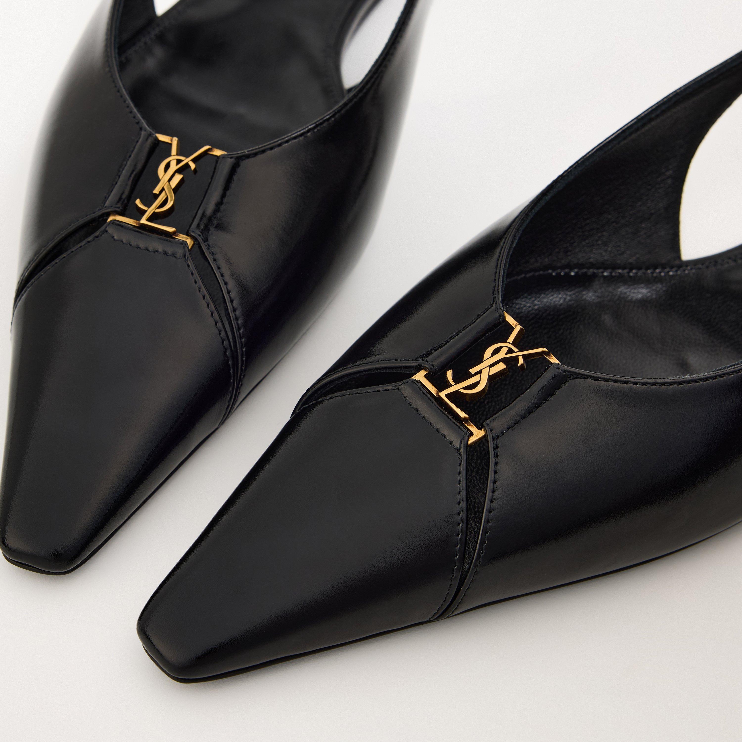 Black - Saint Laurent - Women's Slingbacks Shoe - 4