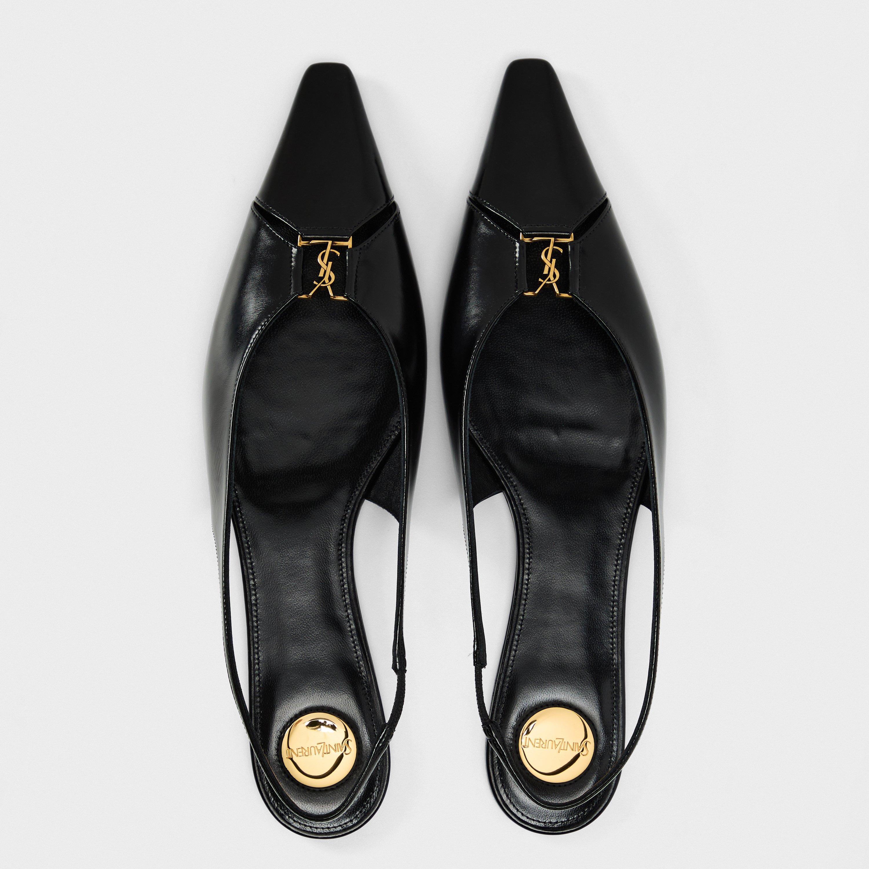 Black - Saint Laurent - Women's Slingbacks Shoe - 5