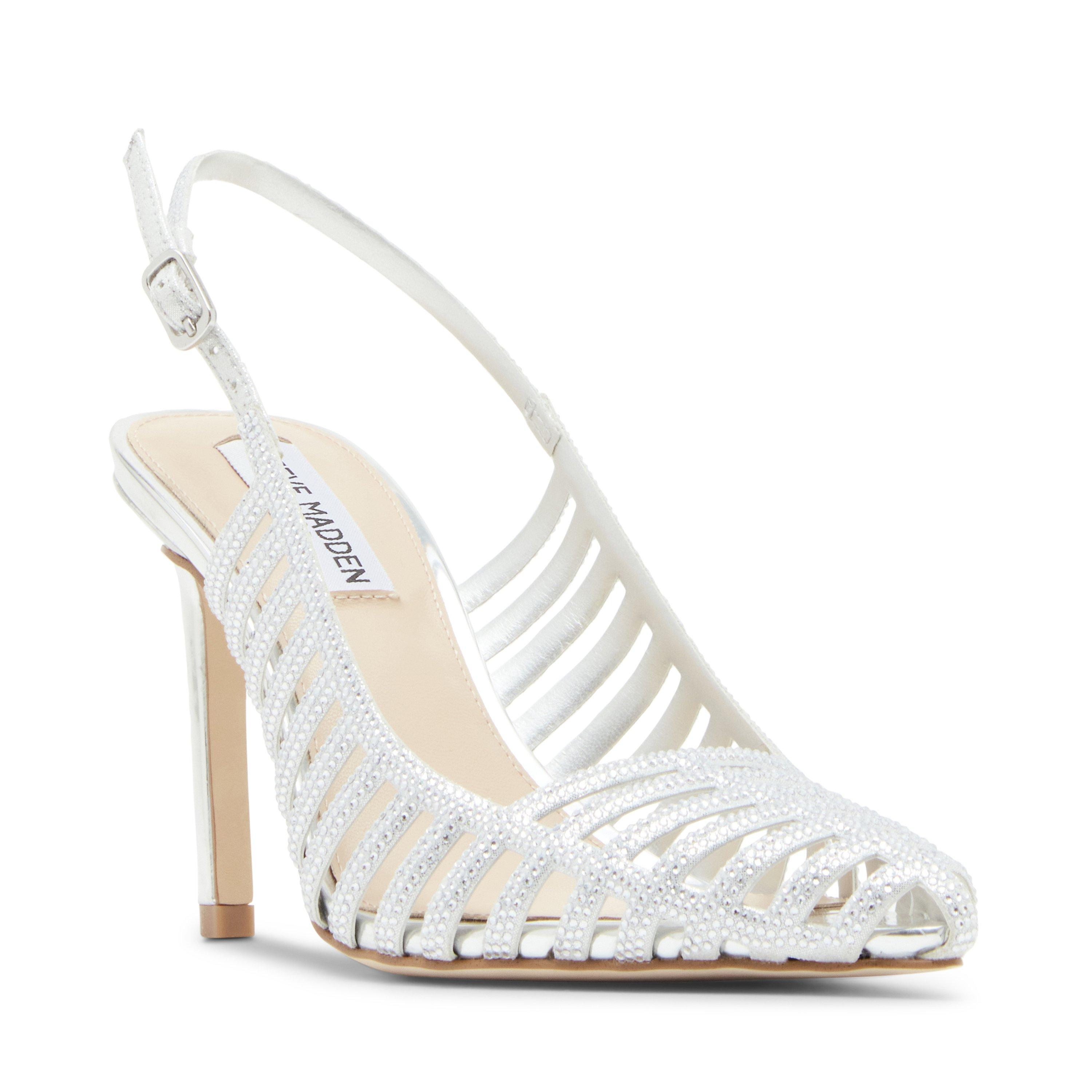 Silver - Steve Madden - Women's Carleigh Heeled Mules - 2