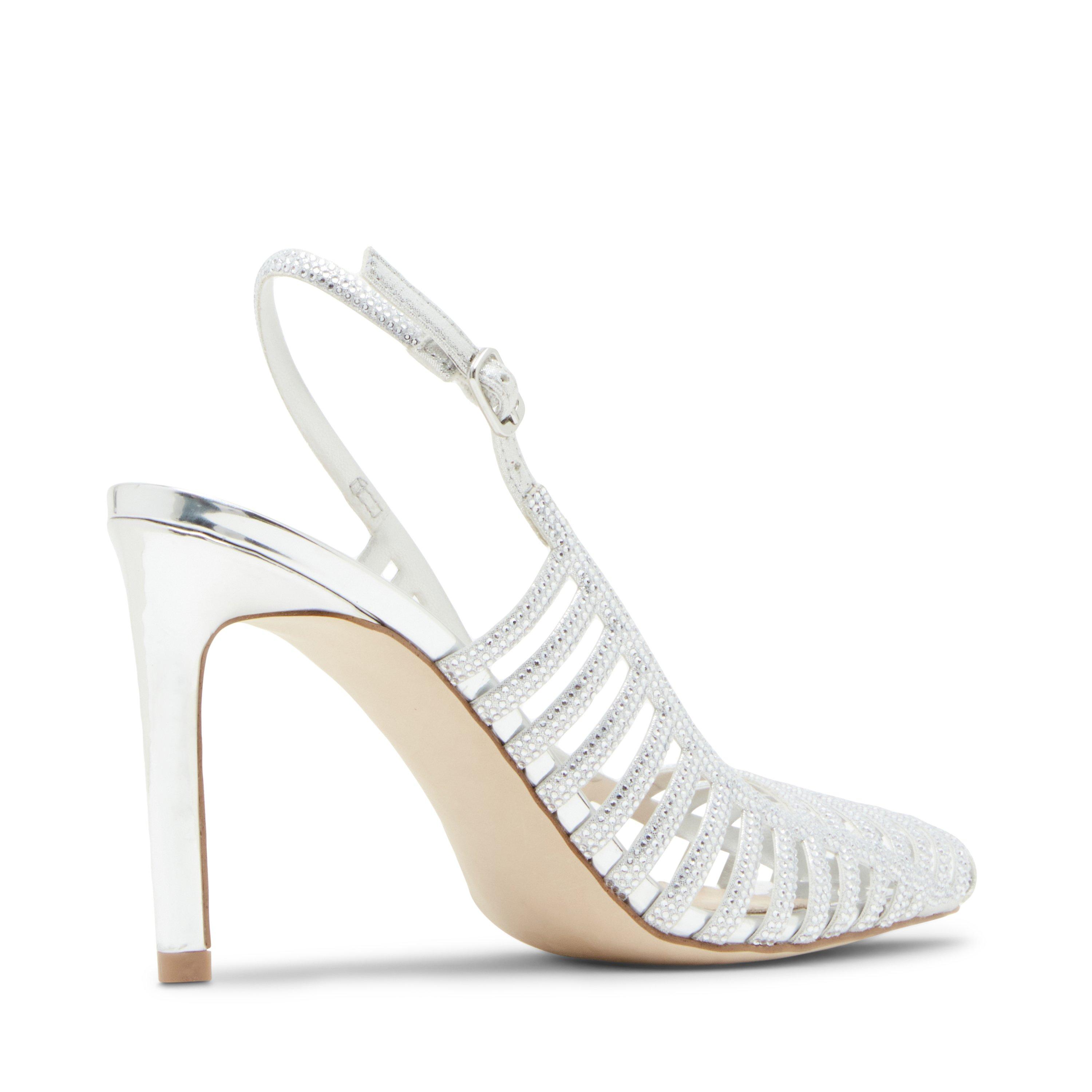 Silver - Steve Madden - Women's Carleigh Heeled Mules - 3