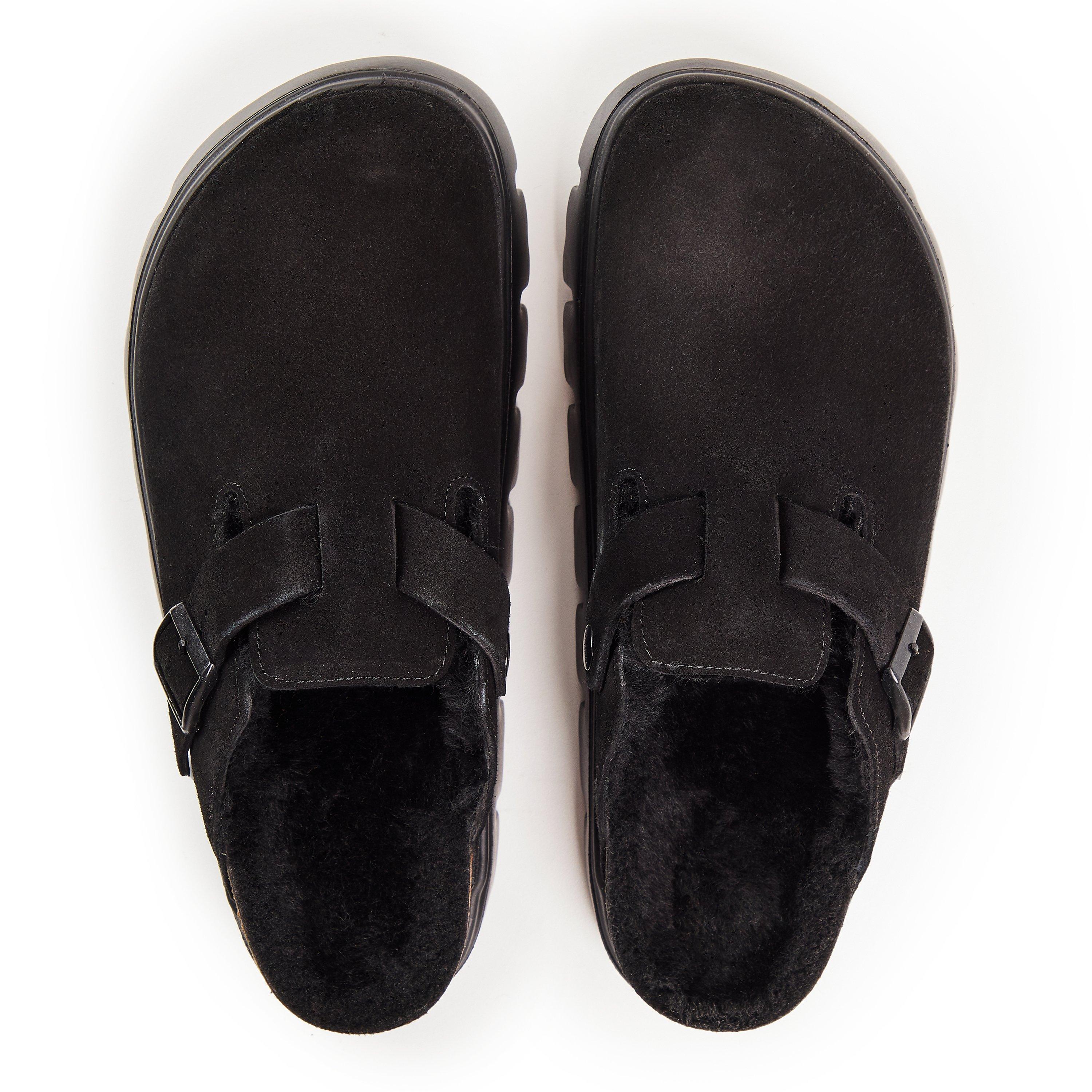 Shearlng Black - Birkenstock - Women's Boston Chunky Supportive Footbed Adjustable Clogs - 4
