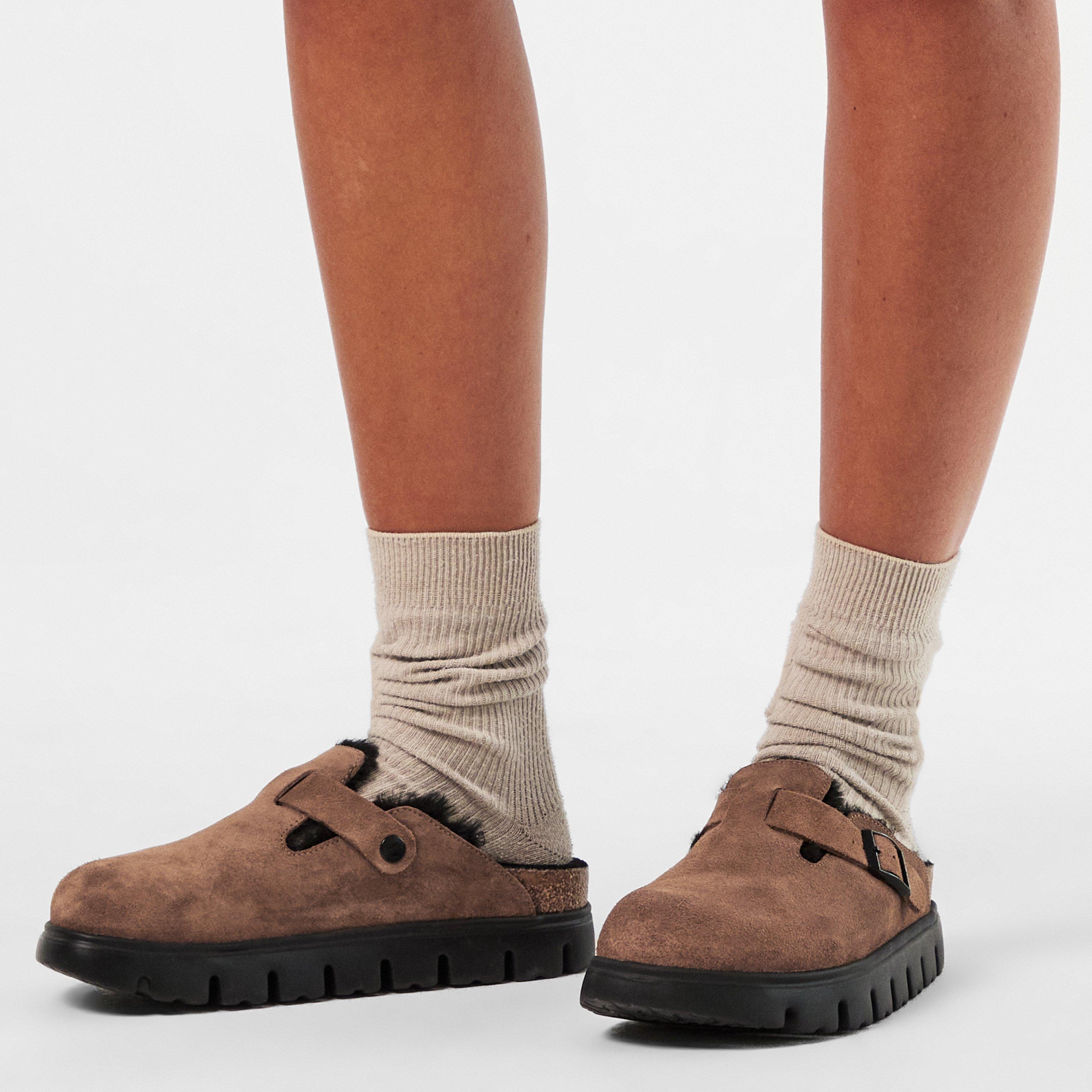 Shearlng Tea - Birkenstock - Women's Boston Chunky Clogs - 3