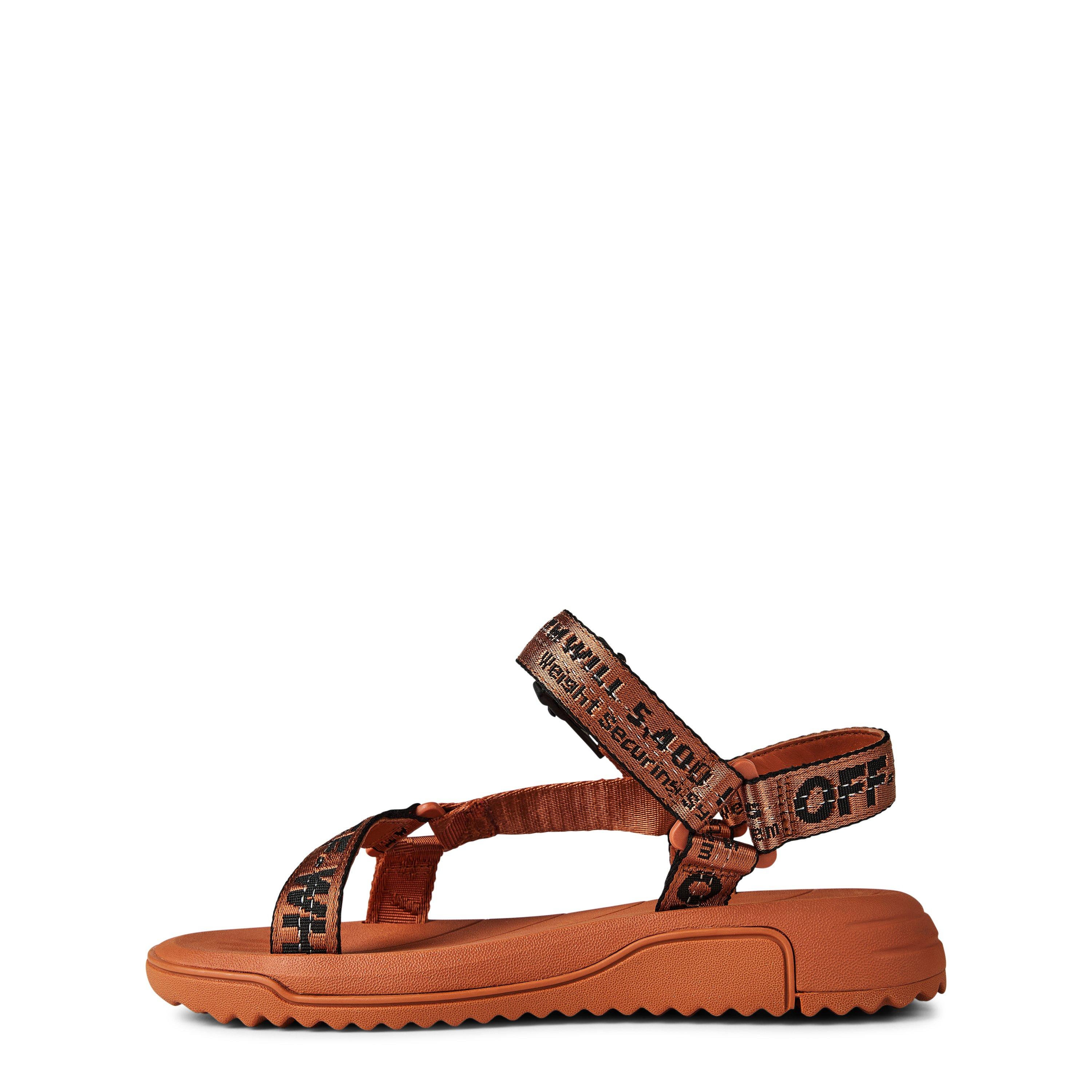 Terracotta - Off White - Women's New Trek Sandals, Webbing Uppers - 2