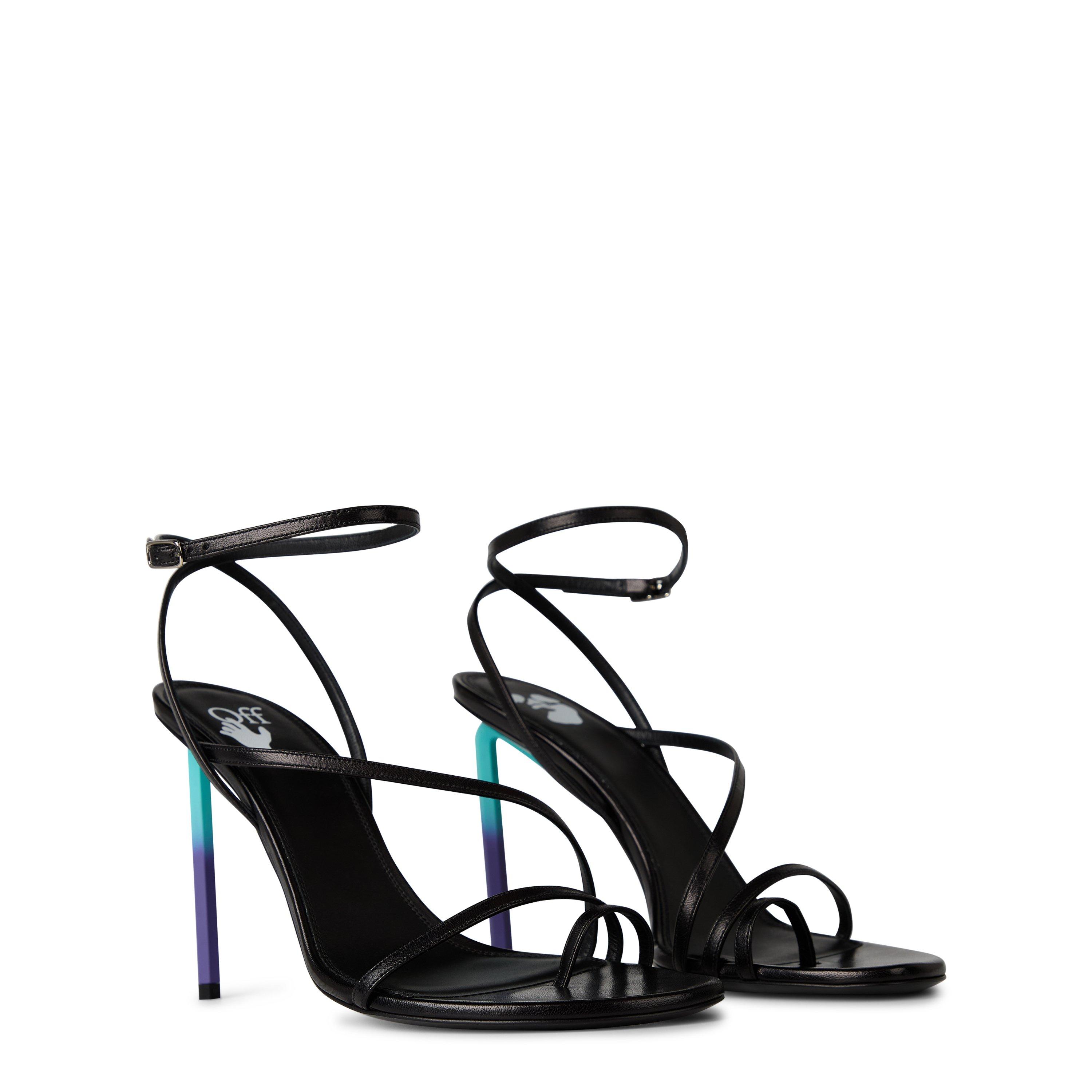 Black Multi - Off White - Women's Allen 110mm Strappy Multicoloured Stiletto Heels Sandals - 3
