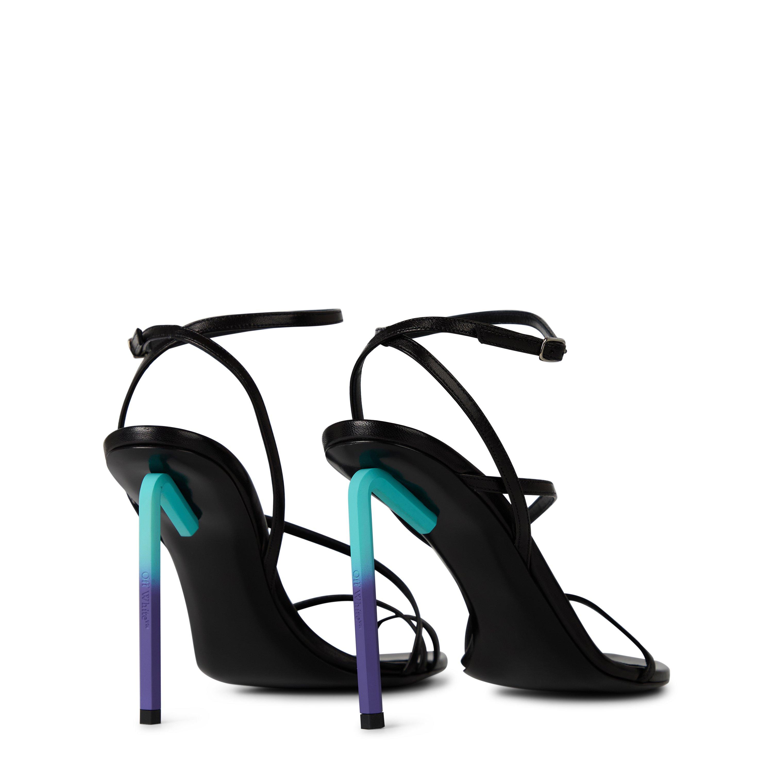 Black Multi - Off White - Women's Allen 110mm Strappy Multicoloured Stiletto Heels Sandals - 4
