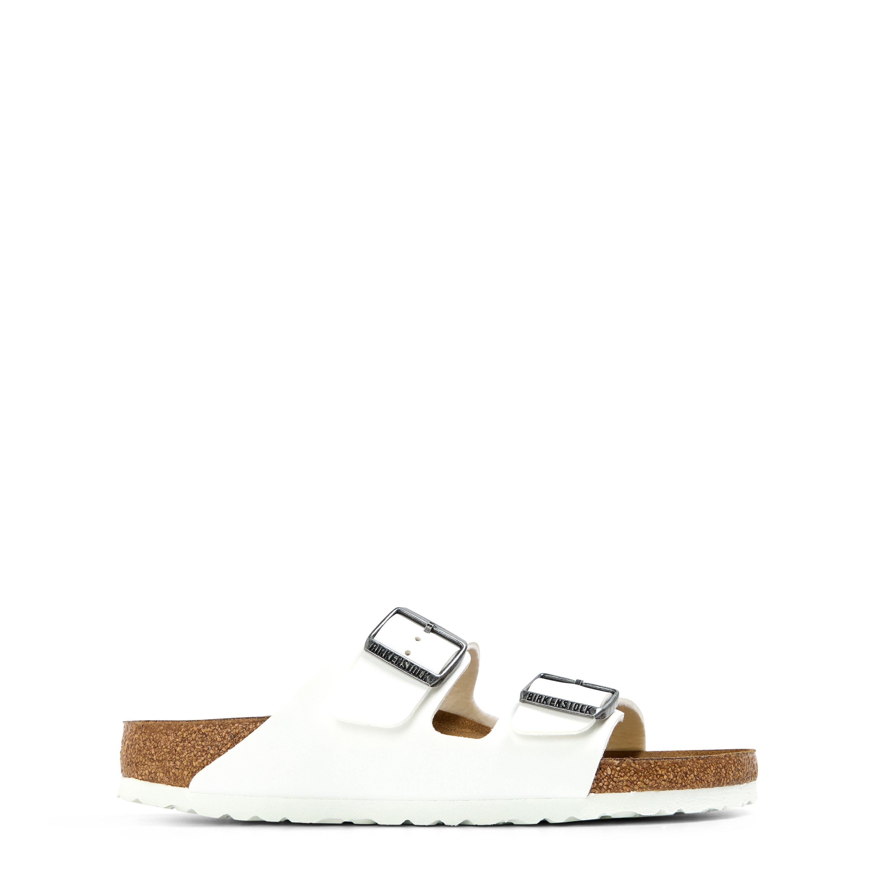 Birkenstock Women's Arzna Adjustable Flat Sandals - White - Size 37 (4.5)