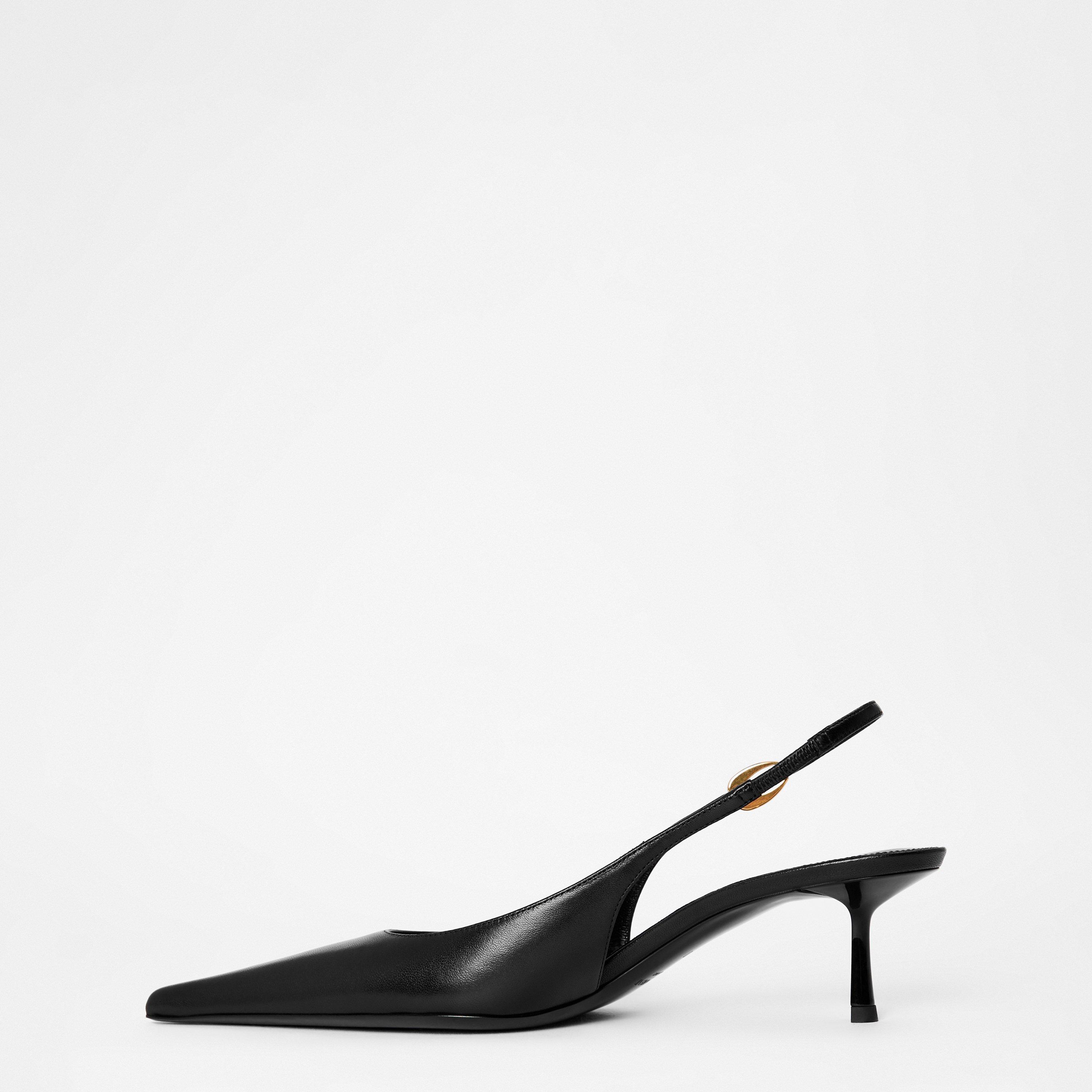 Black - Saint Laurent - Women's Slingbacks Shoe - 2