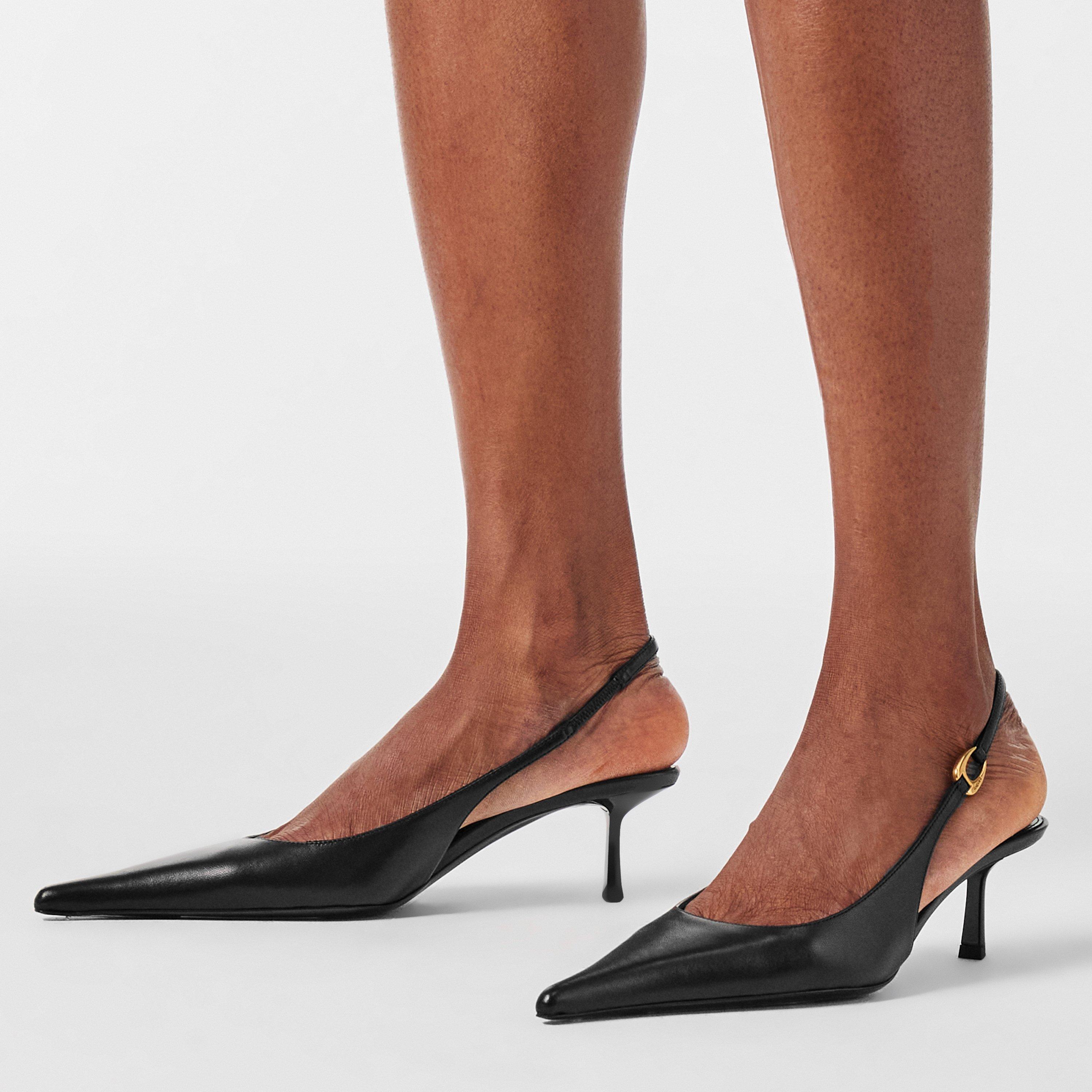 Black - Saint Laurent - Women's Slingbacks Shoe - 3