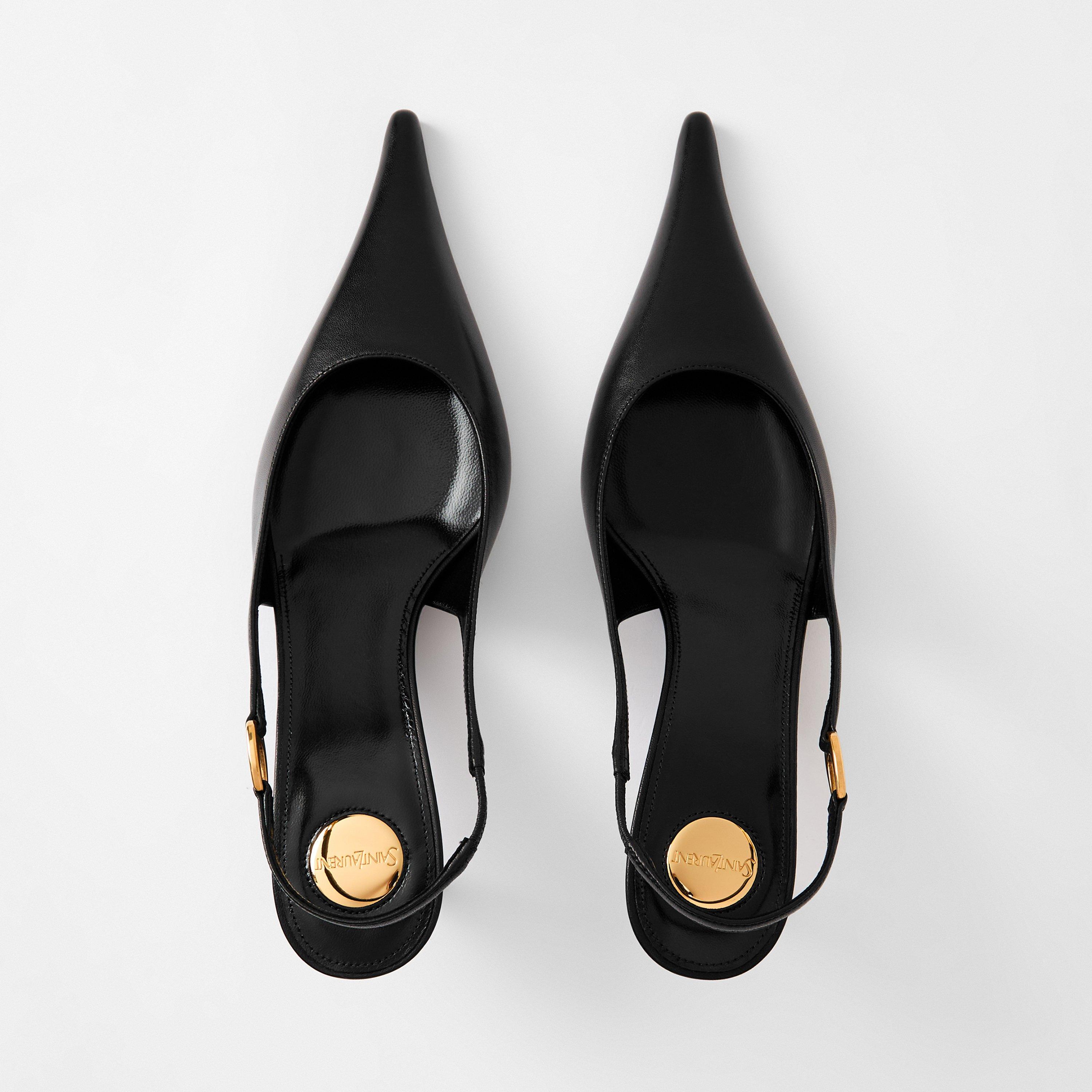 Black - Saint Laurent - Women's Slingbacks Shoe - 5