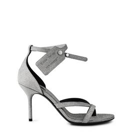 Off White Glitter Heeled Sandal